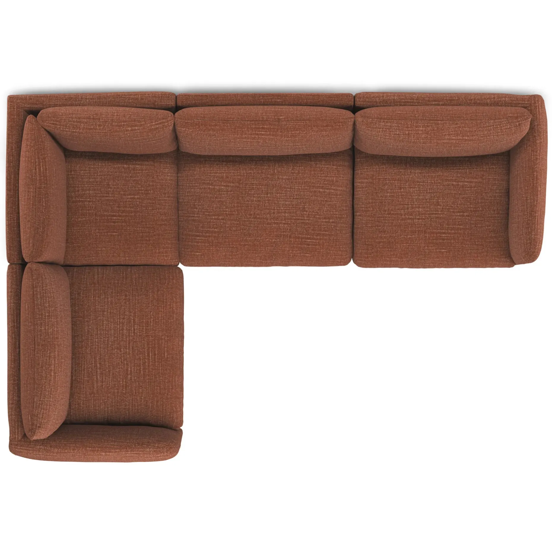 Leigh 126" Modular L Sectional - Napa Rust