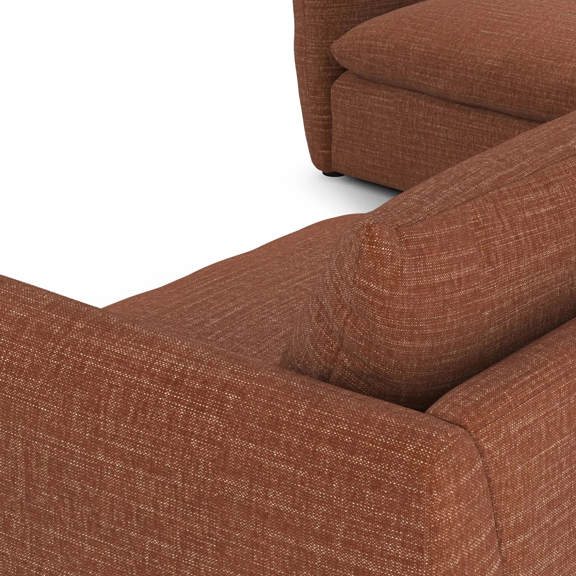 Leigh 126" Modular L Sectional - Napa Rust