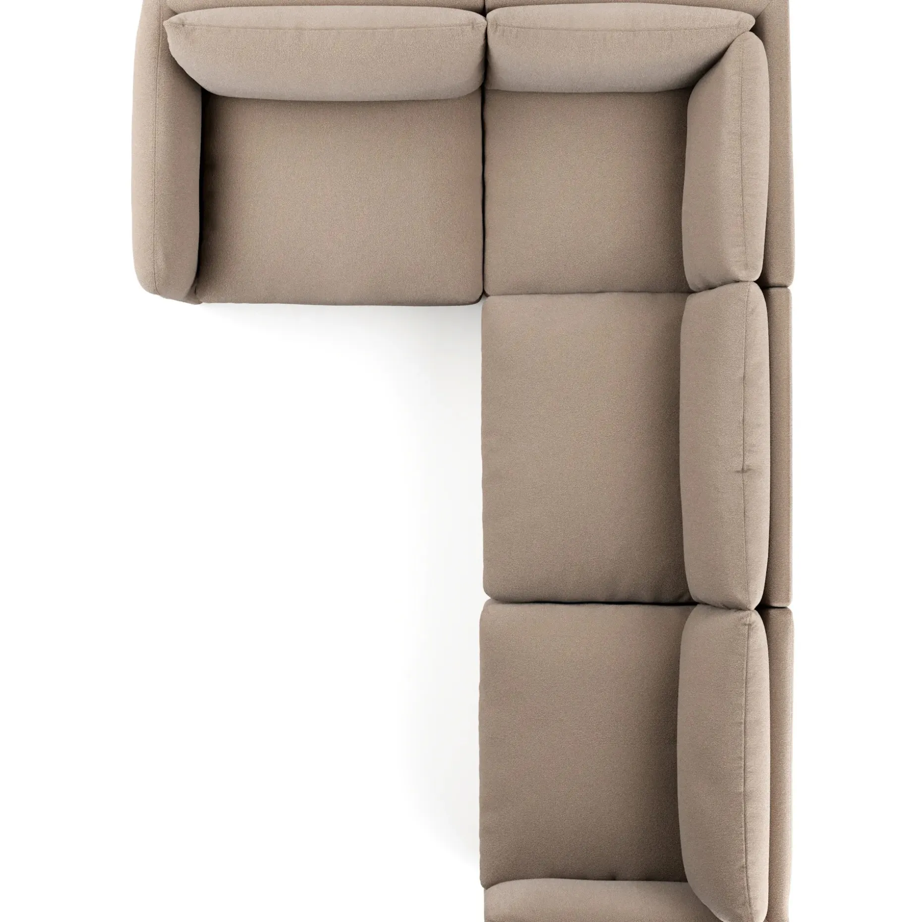 Leigh 126" Modular L Sectional - Sandstone Wool Bouclé