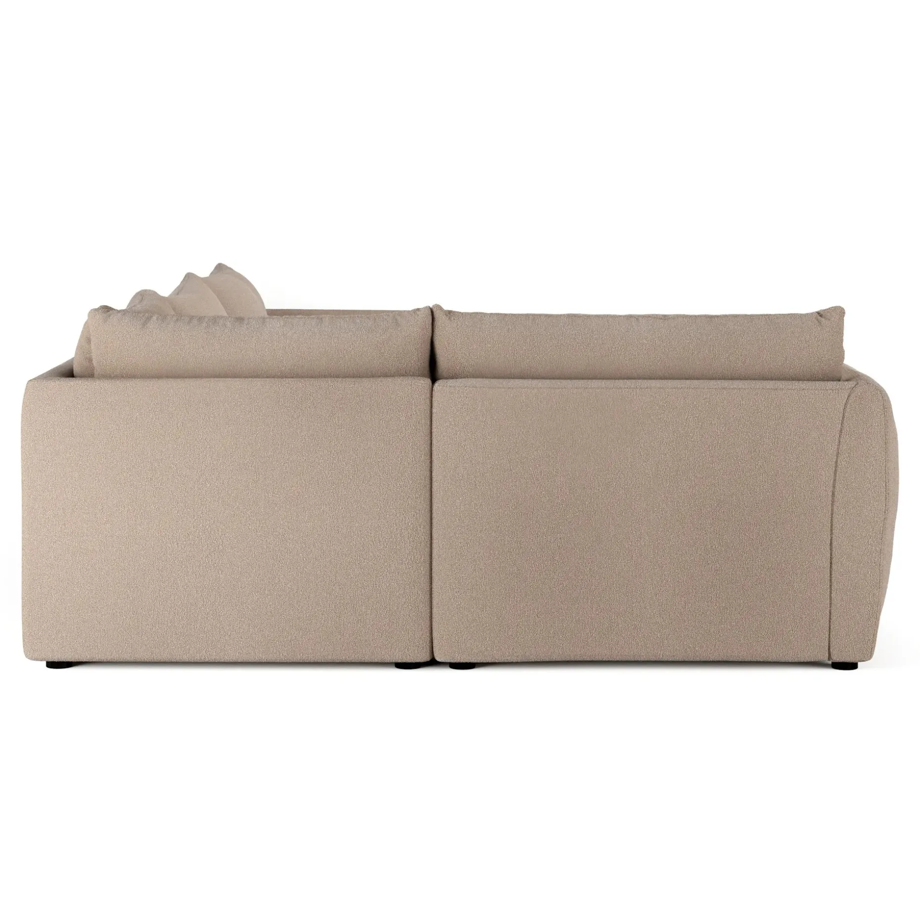 Leigh 126" Modular L Sectional - Sandstone Wool Bouclé