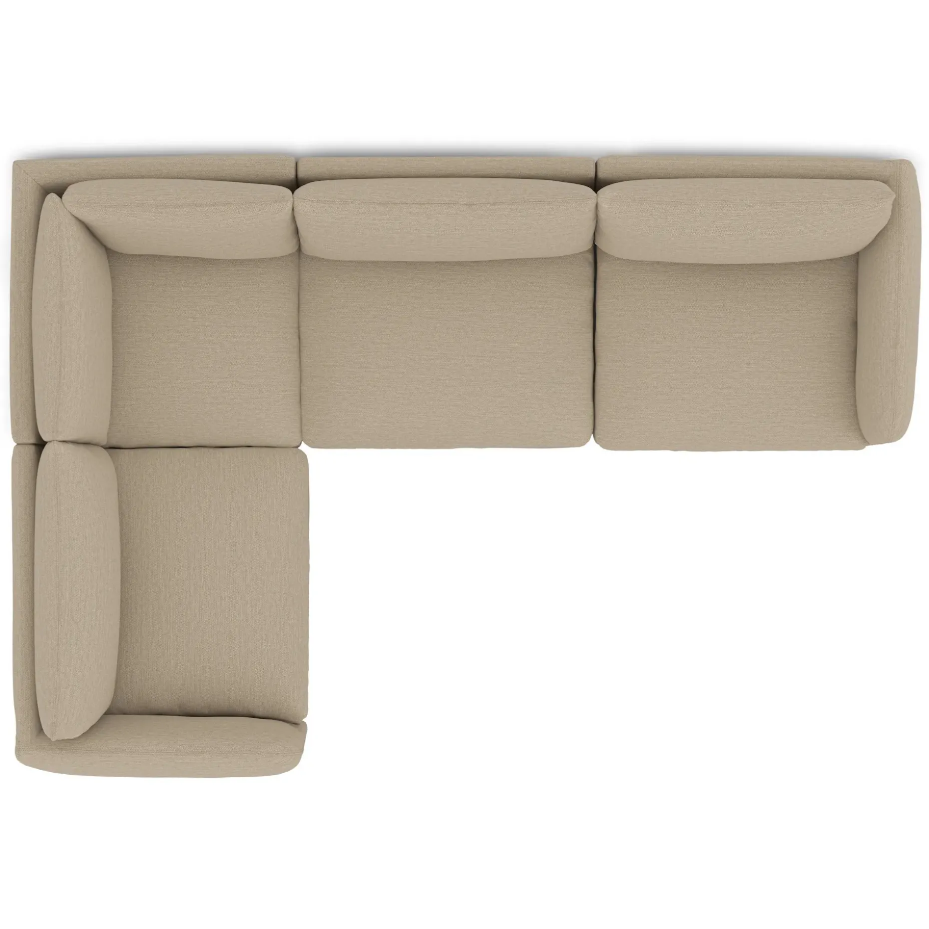 Leigh 126" Modular L Sectional - Silver Taupe