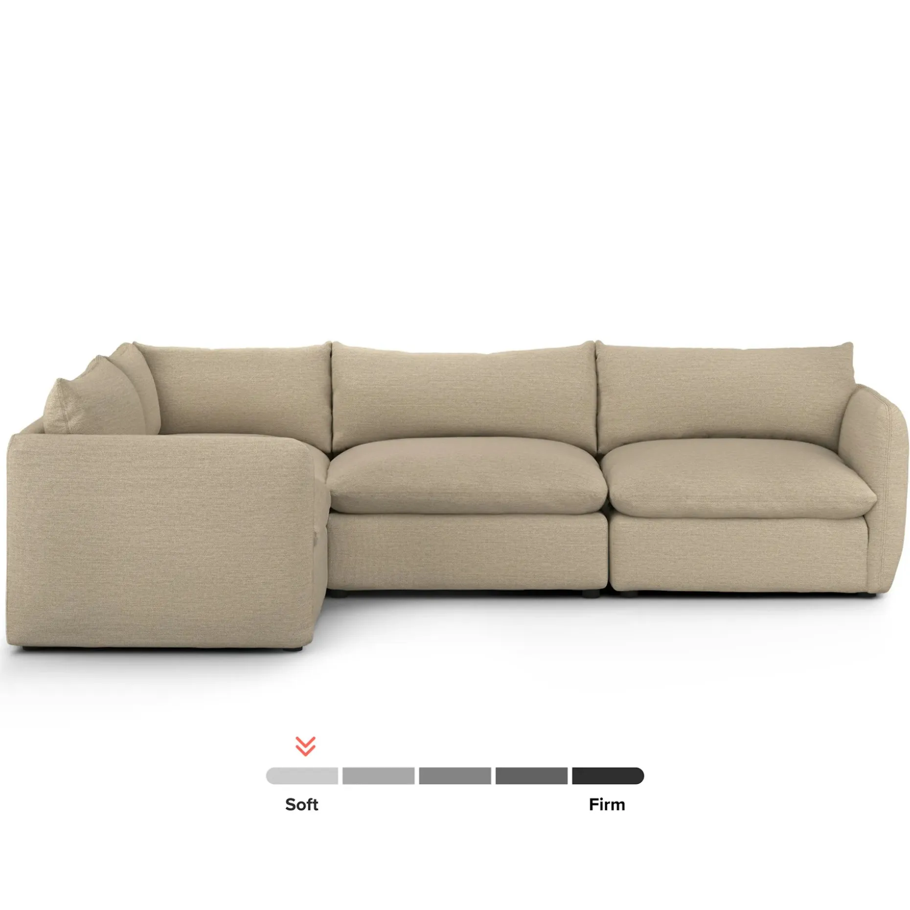 Leigh 126" Modular L Sectional - Silver Taupe