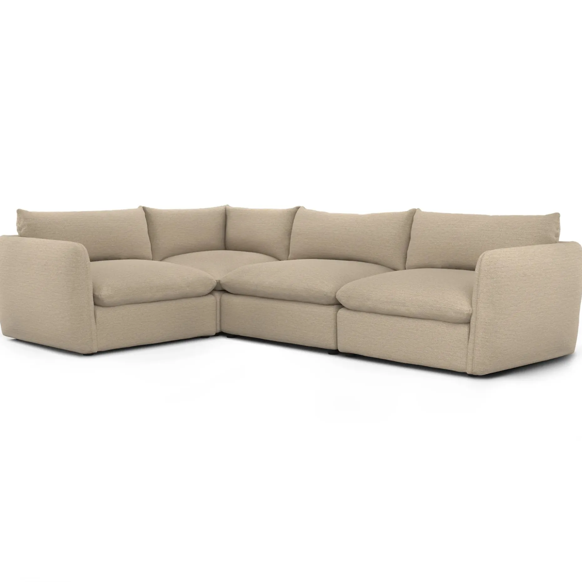Leigh 126" Modular L Sectional - Silver Taupe