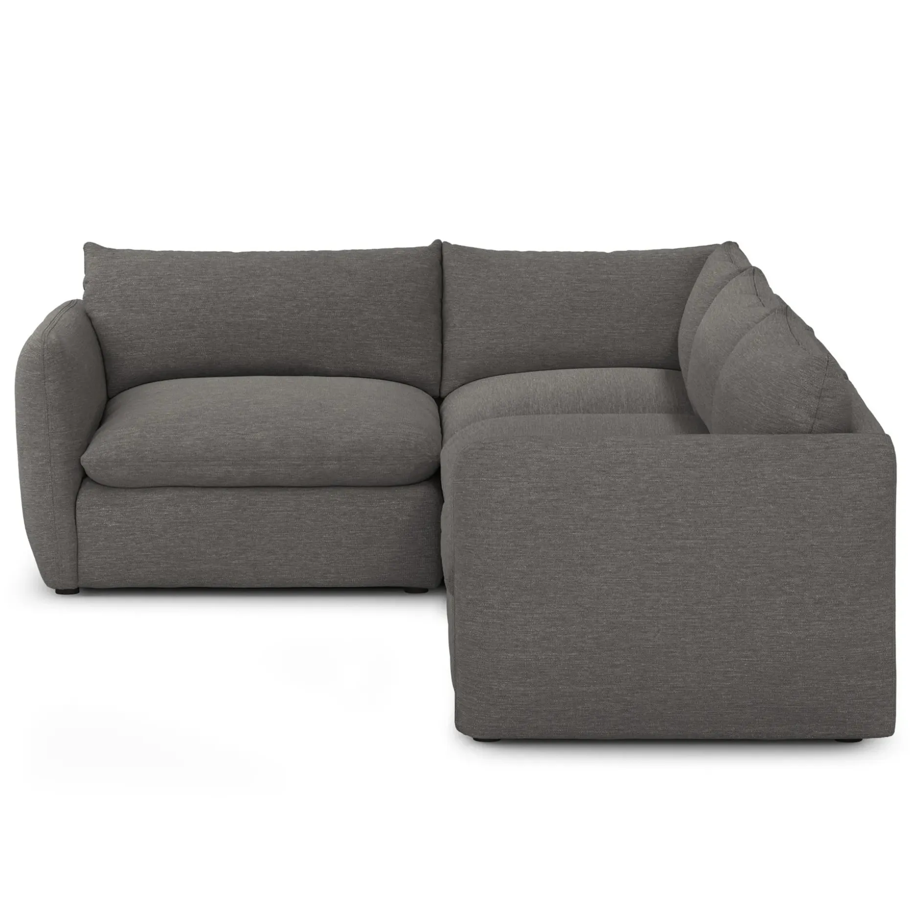Leigh 126" Modular L Sectional - Silver Gray