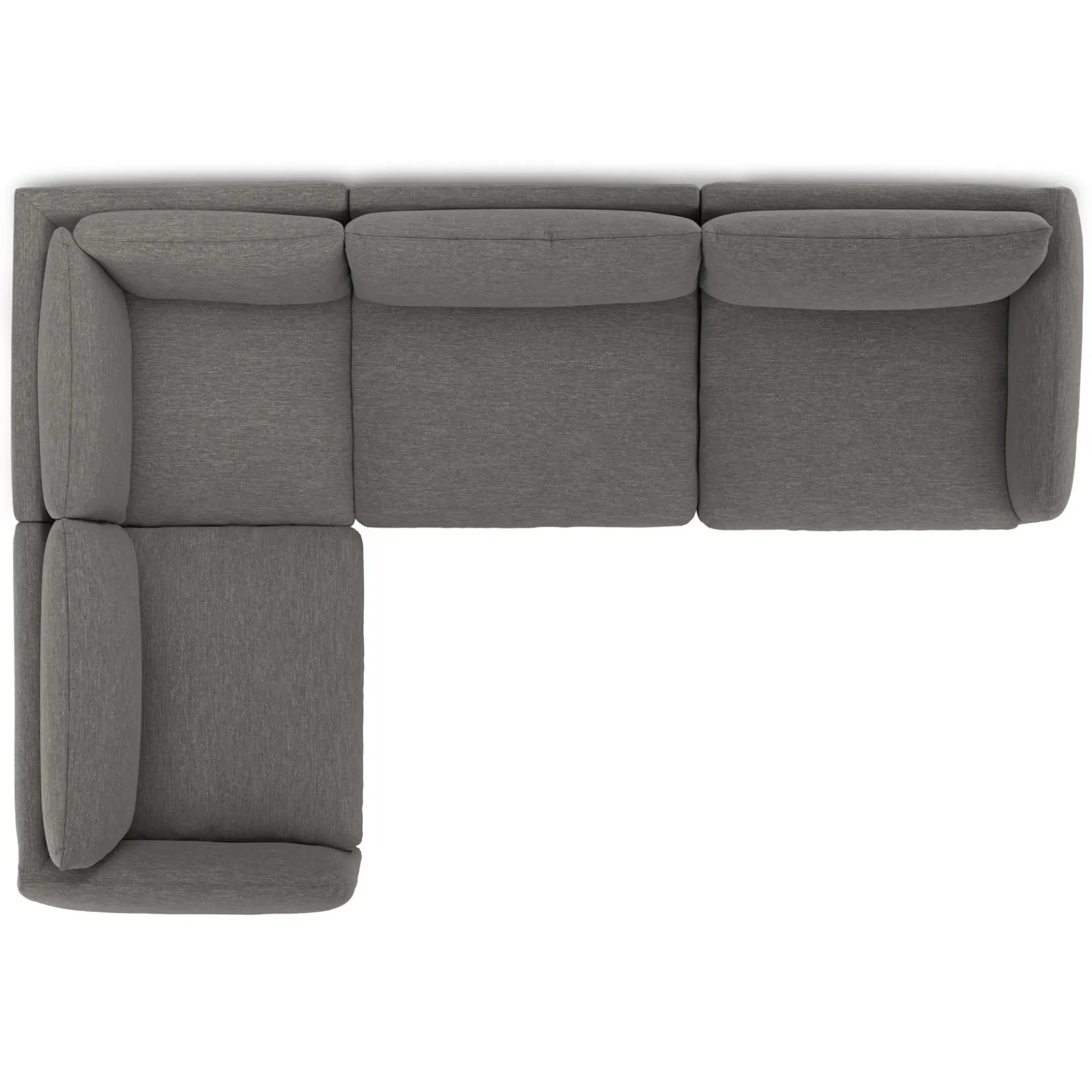 Leigh 126" Modular L Sectional - Silver Gray