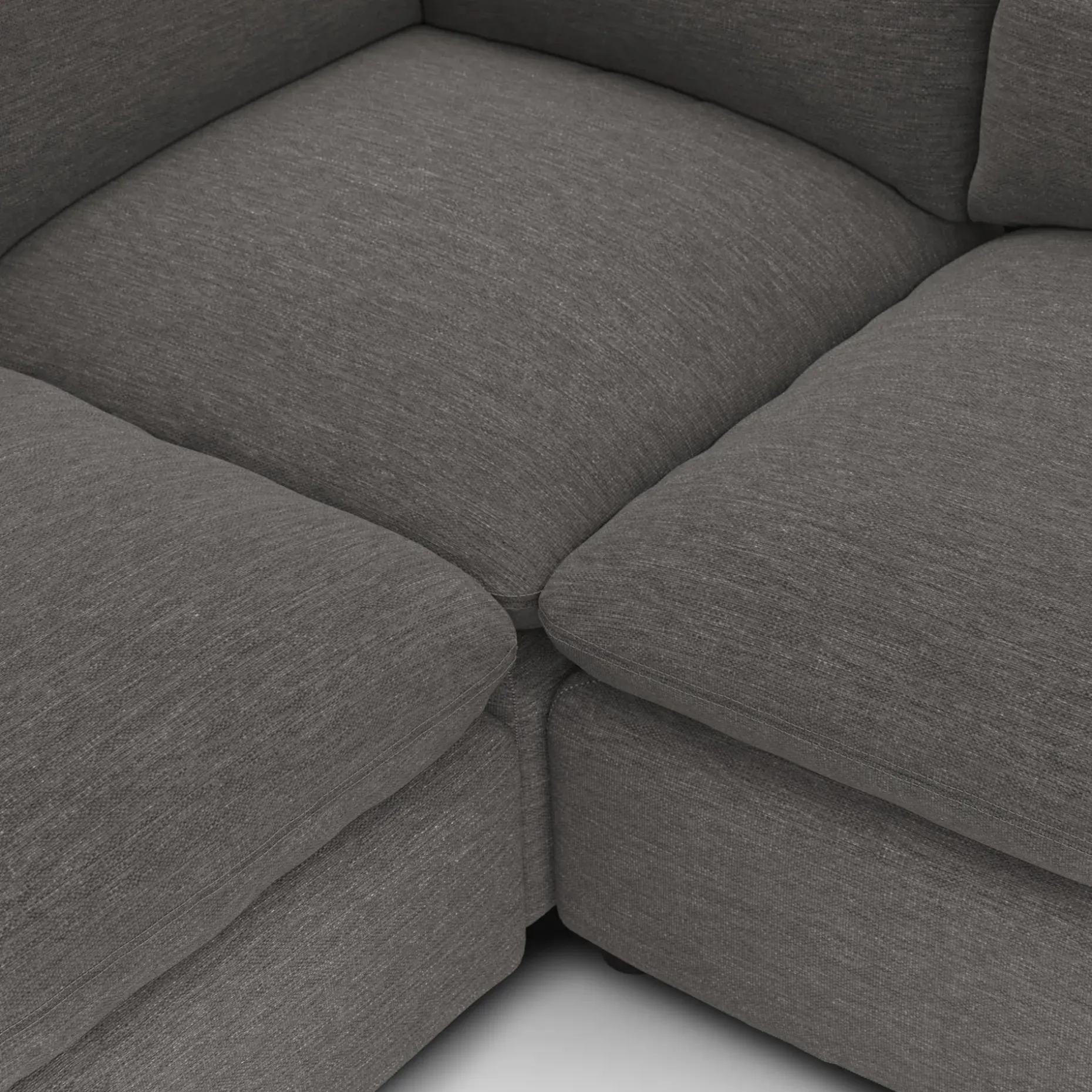 Leigh 126" Modular L Sectional - Silver Gray