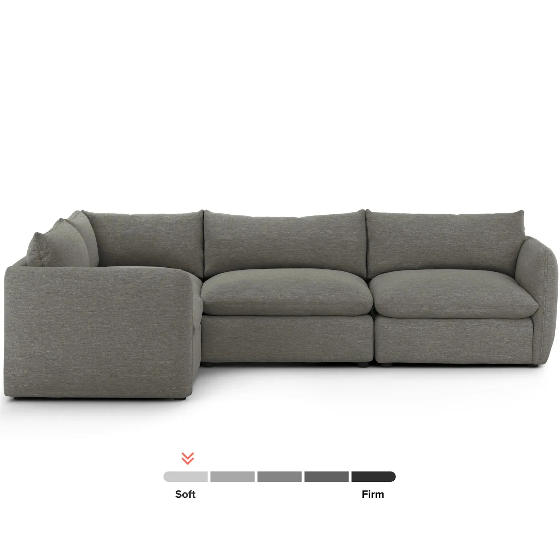 Leigh 126" Modular L Sectional - Silver Gray