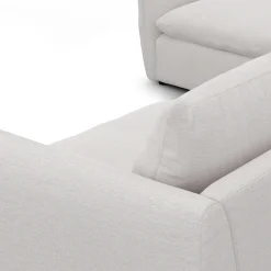 Leigh 126" Modular L Sectional - Silver Ivory