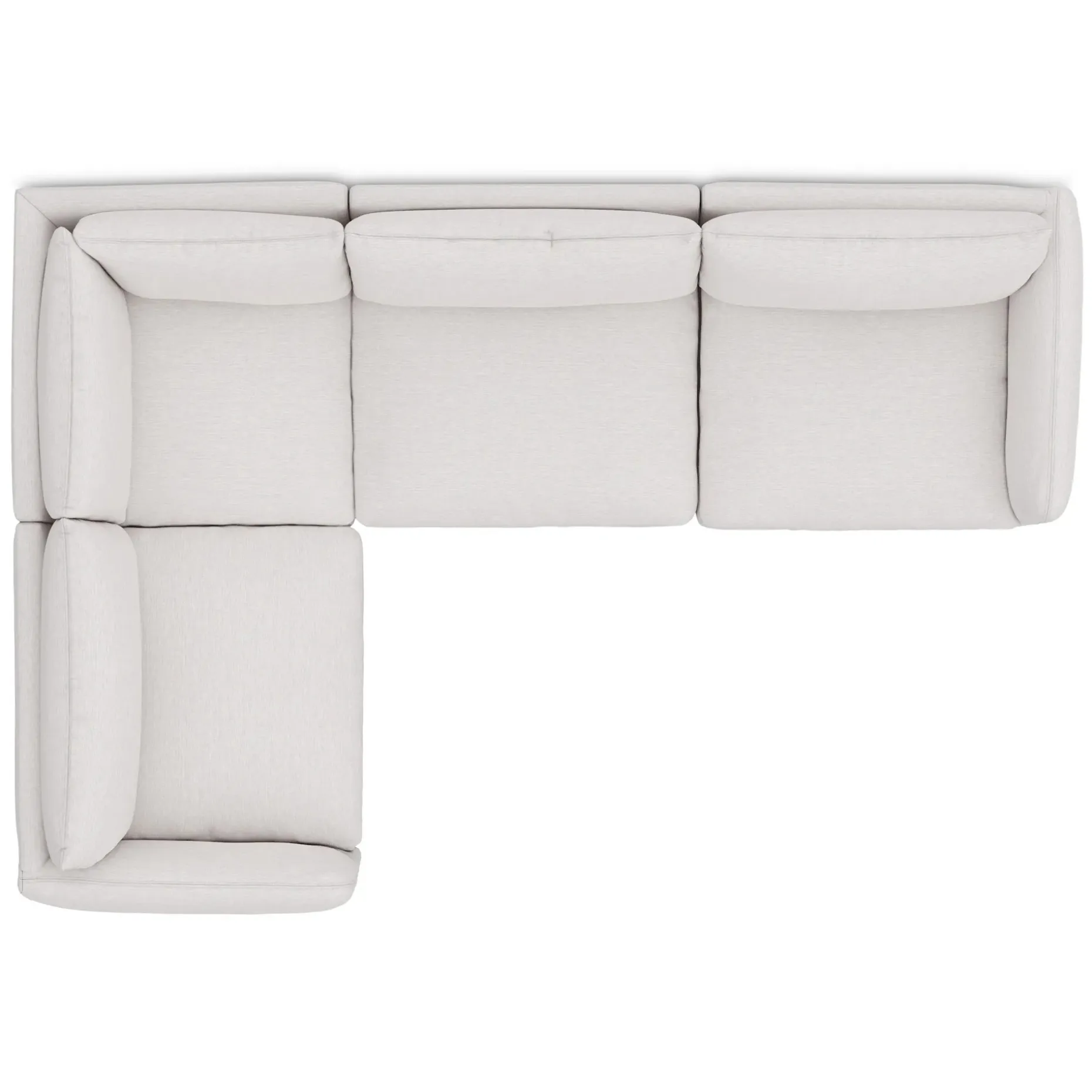 Leigh 126" Modular L Sectional - Silver Ivory