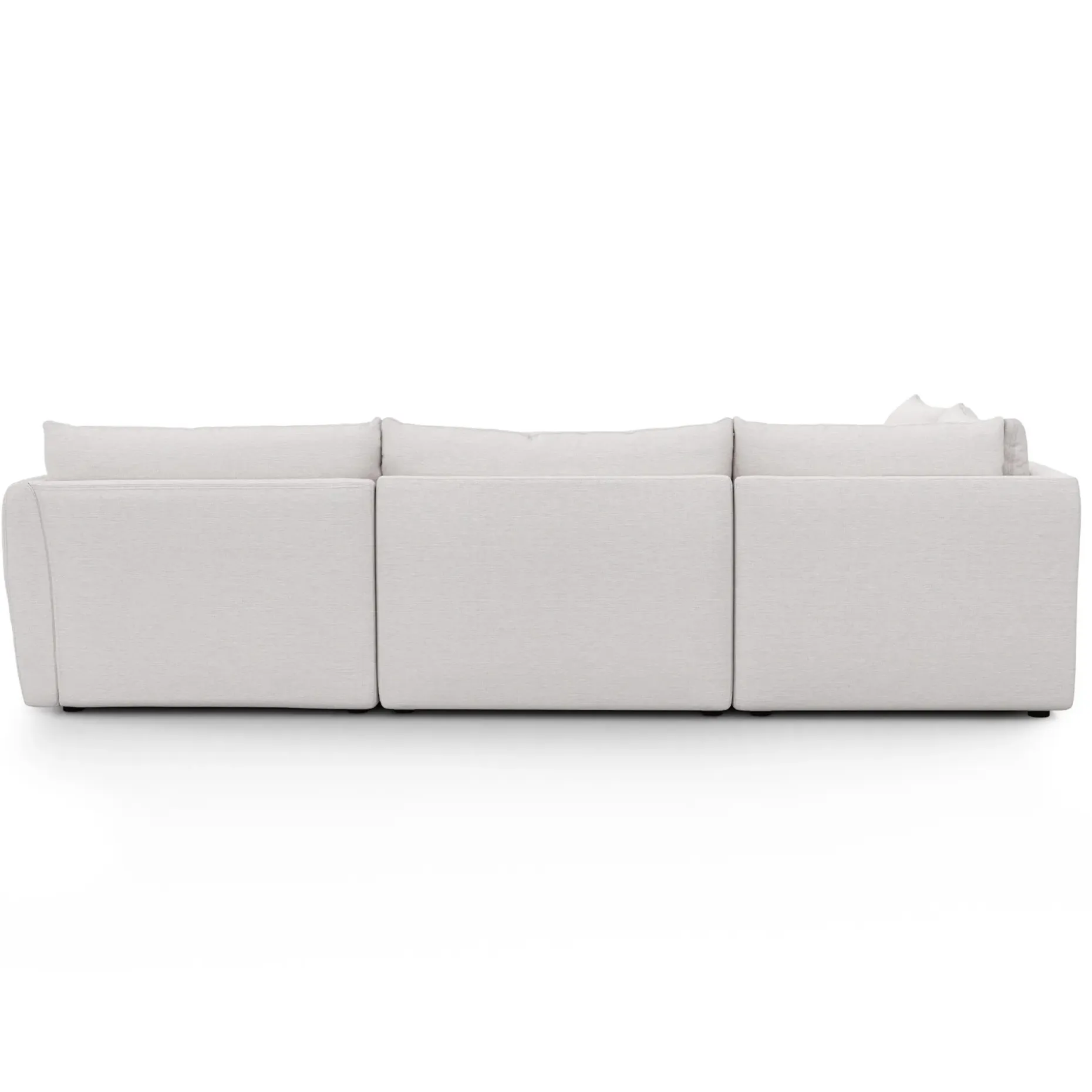 Leigh 126" Modular L Sectional - Silver Ivory