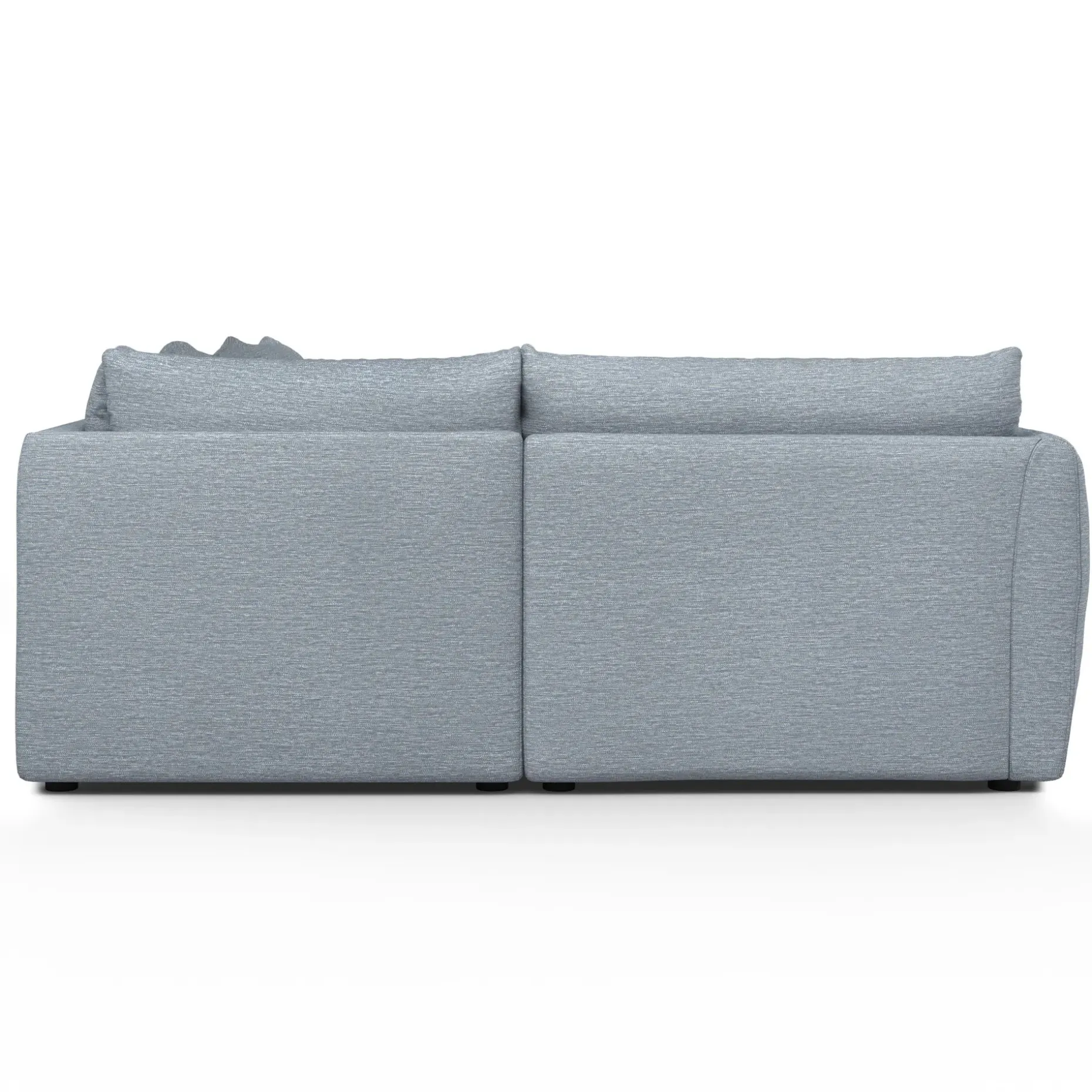 Leigh 126" Modular L Sectional - Silver Light Blue