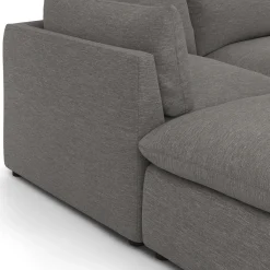 Leigh 121.5" Modular Open Pit Sectional - Silver Gray