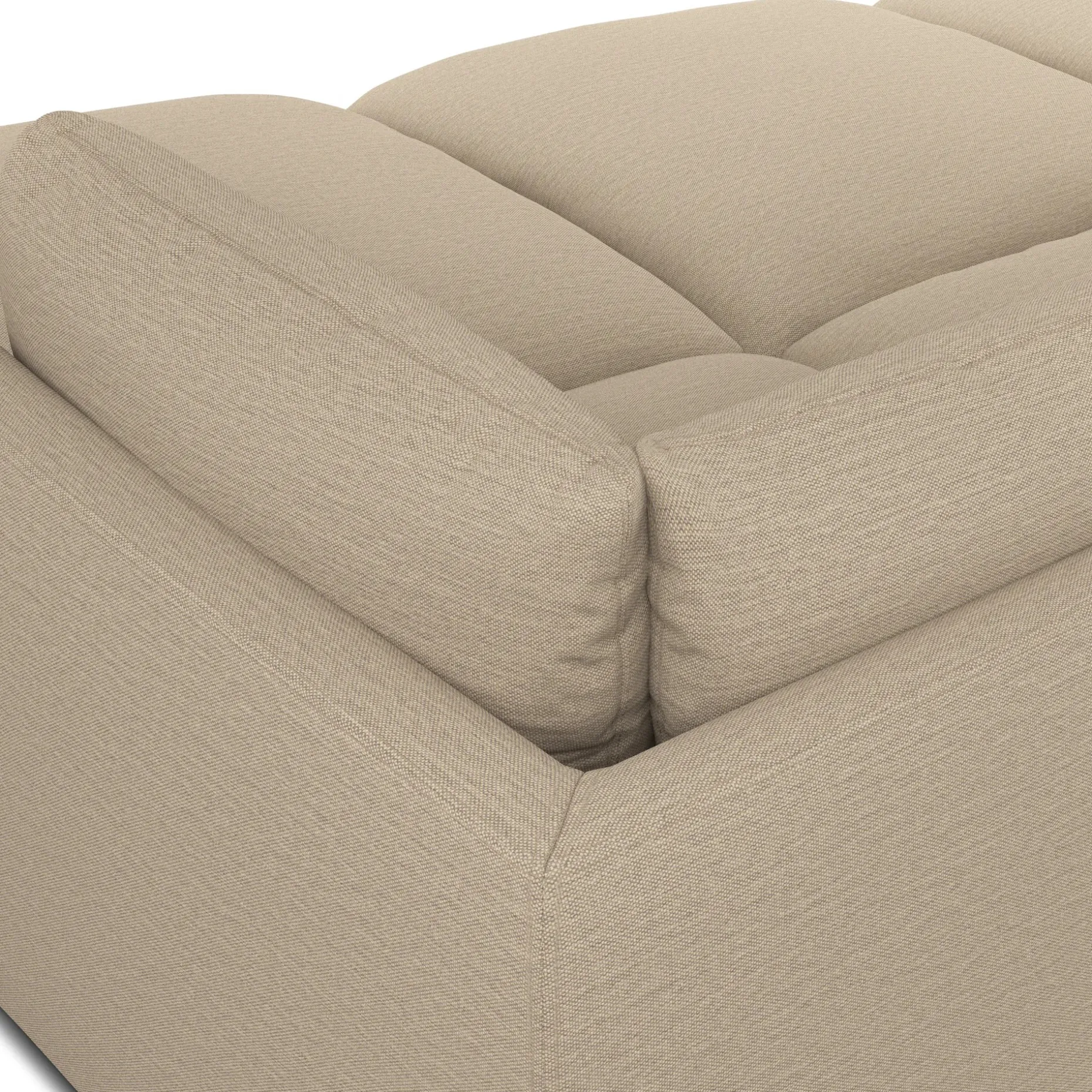 Leigh 121.5" Modular Open Pit Sectional - Silver Taupe