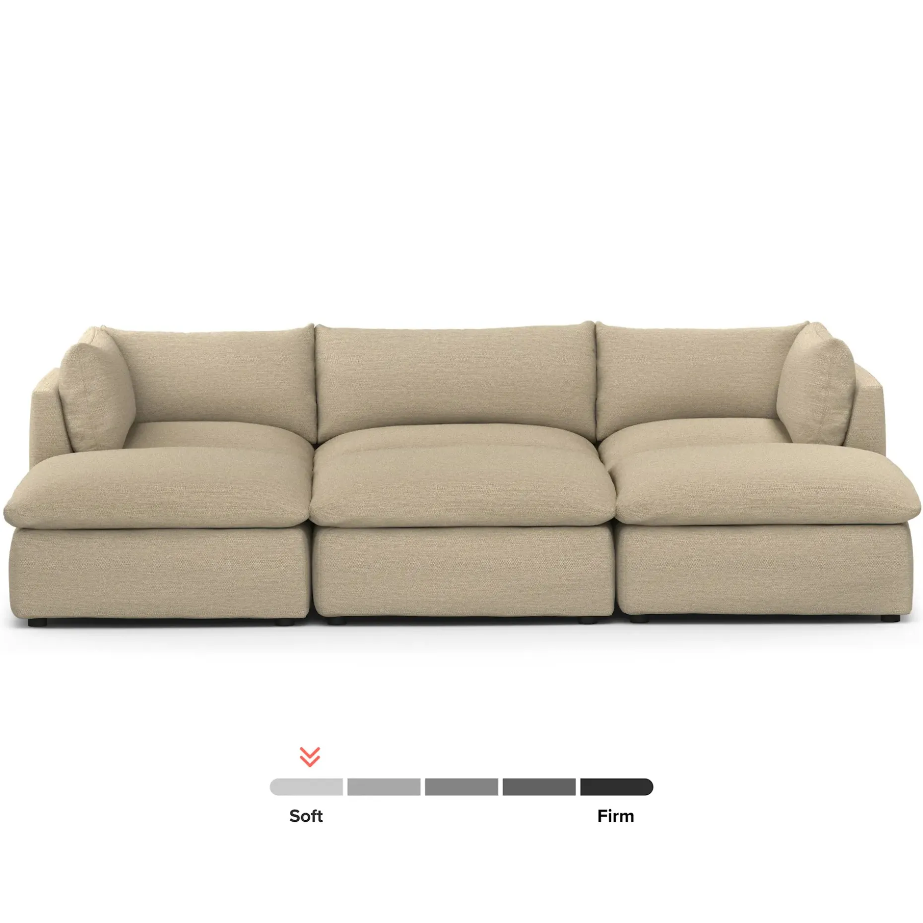 Leigh 121.5" Modular Open Pit Sectional - Silver Taupe