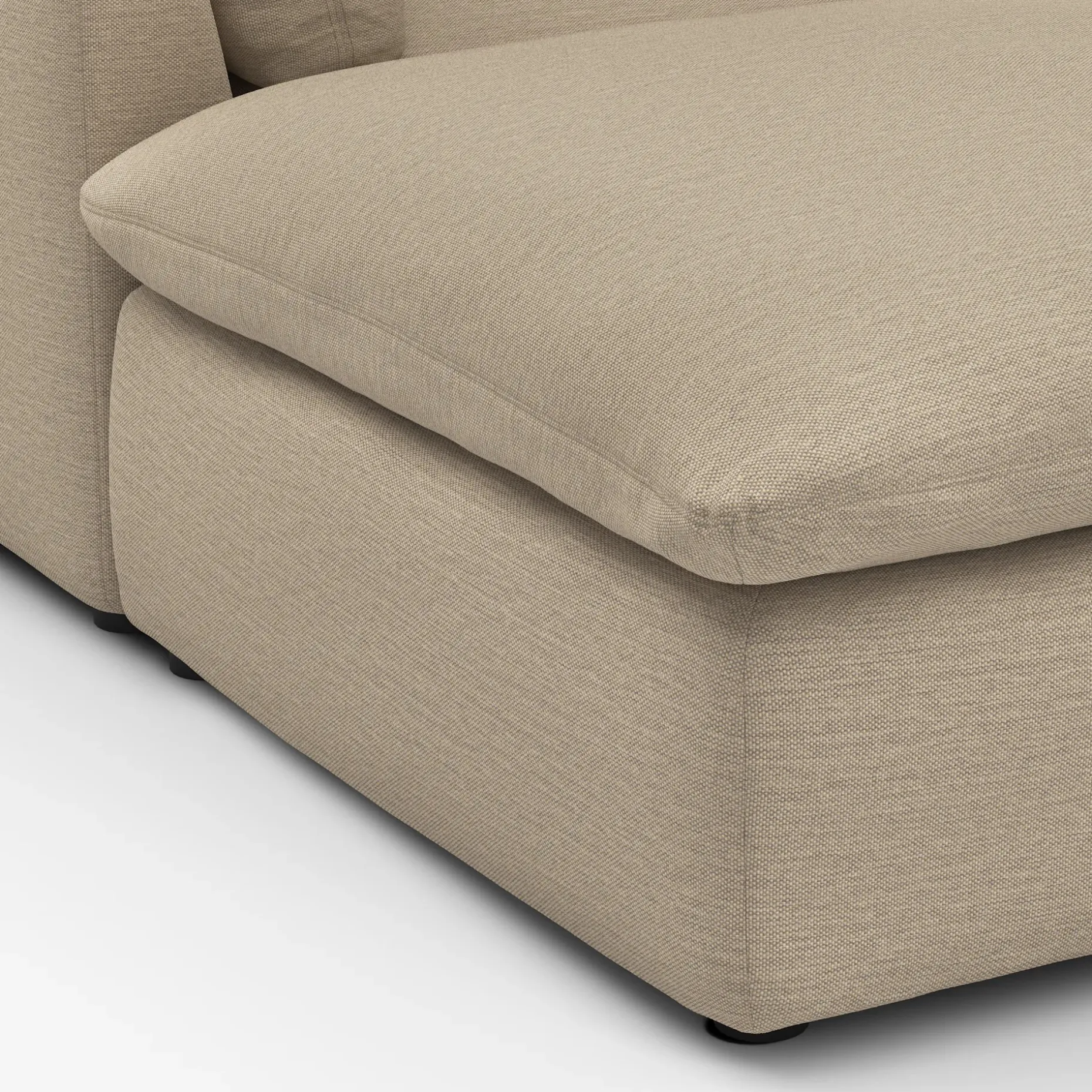 Leigh 121.5" Modular Open Pit Sectional - Silver Taupe