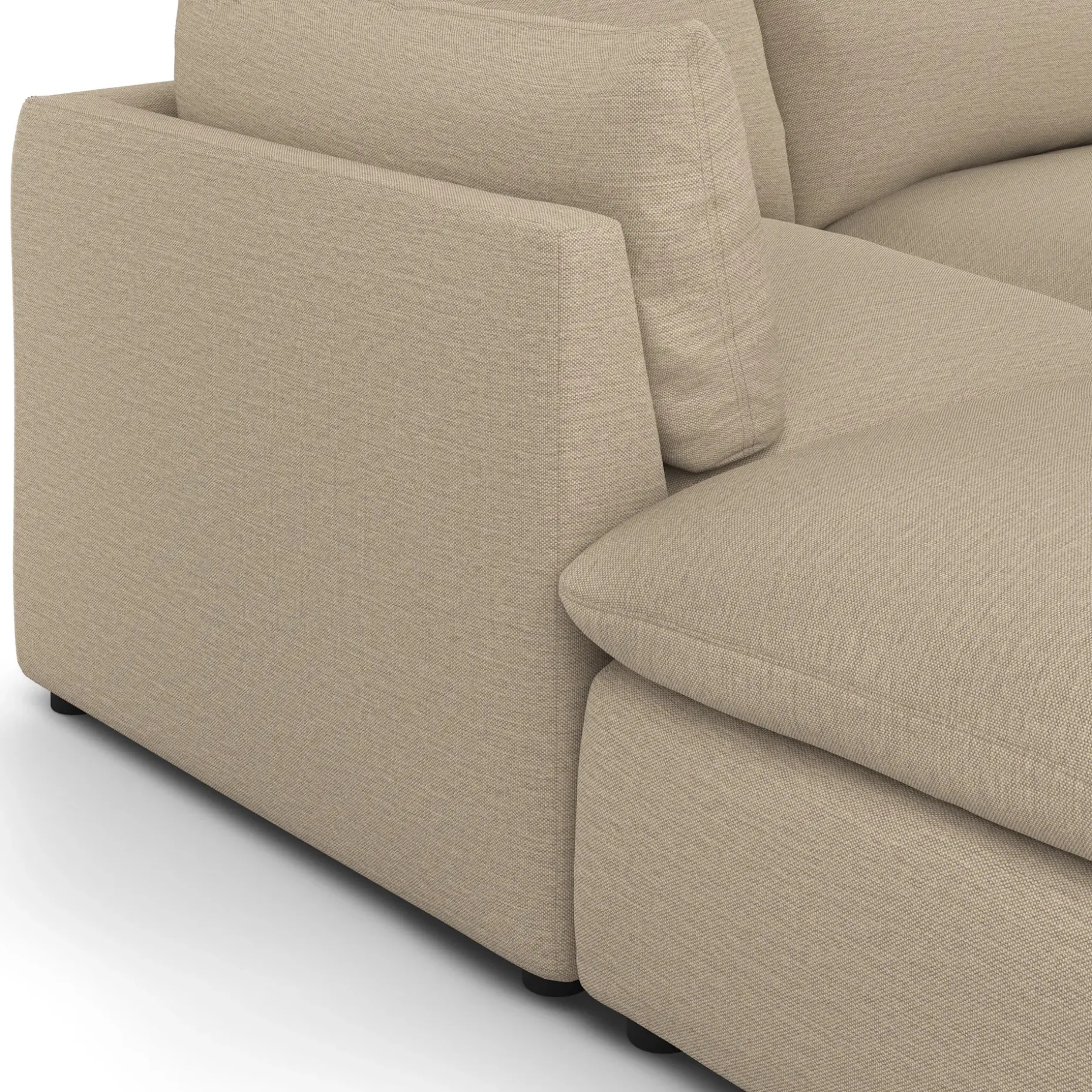 Leigh 121.5" Modular Open Pit Sectional - Silver Taupe