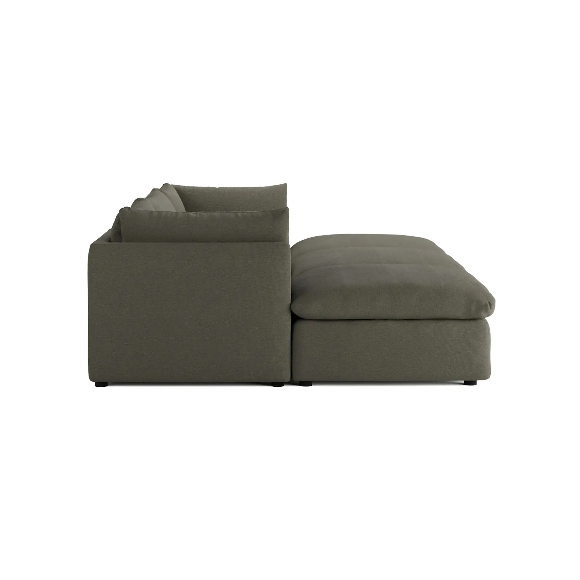 Leigh 121.5" Modular Open Pit Sectional - Silver Moss