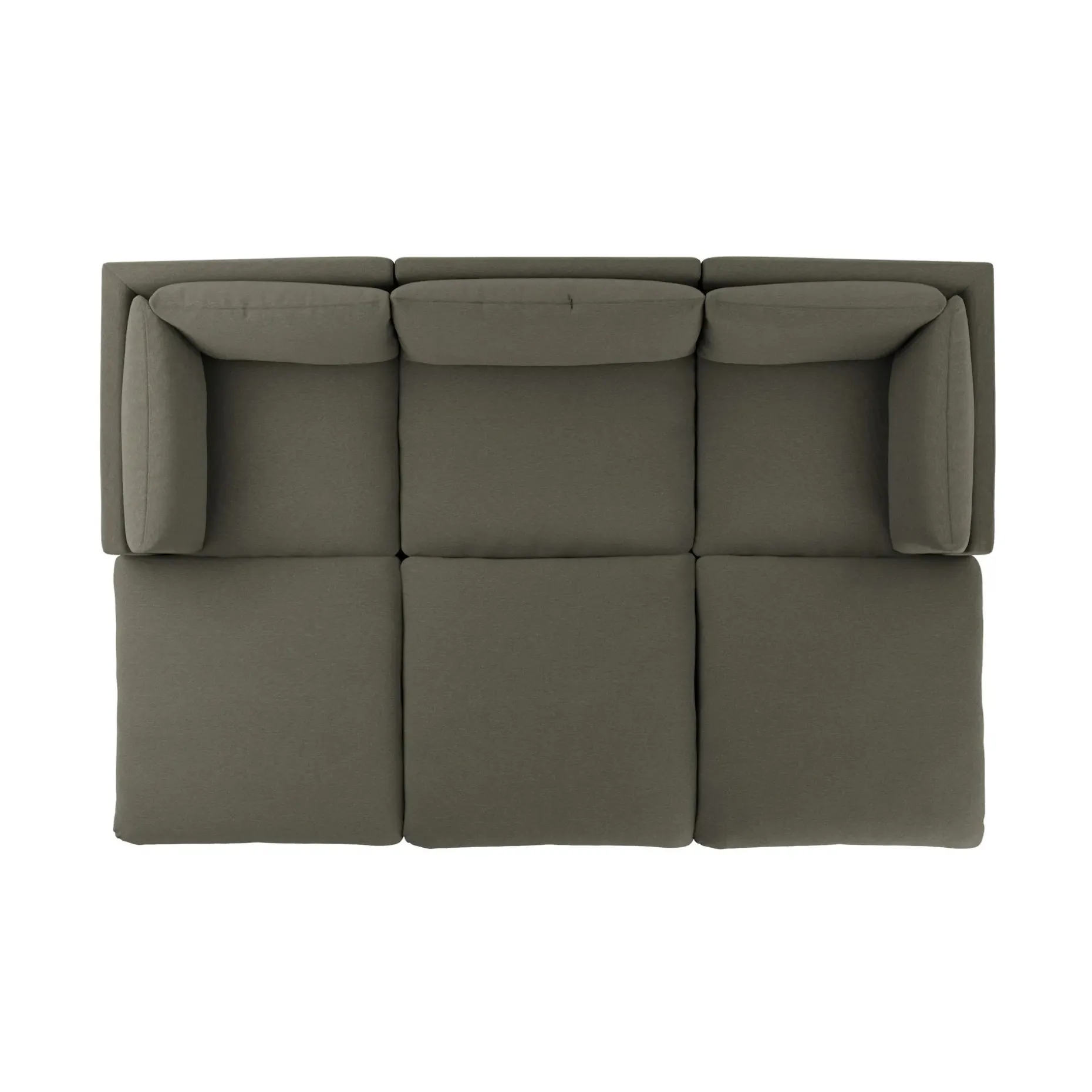 Leigh 121.5" Modular Open Pit Sectional - Silver Moss