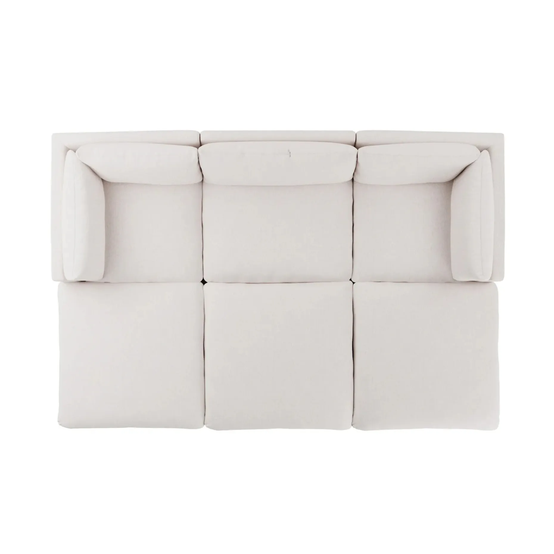 Leigh 121.5" Modular Open Pit Sectional - Napa White