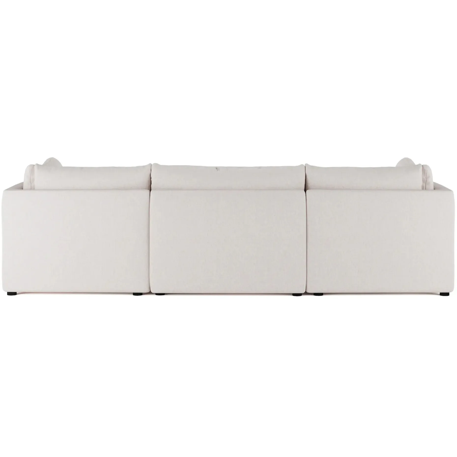 Leigh 121.5" Modular Open Pit Sectional - Napa White