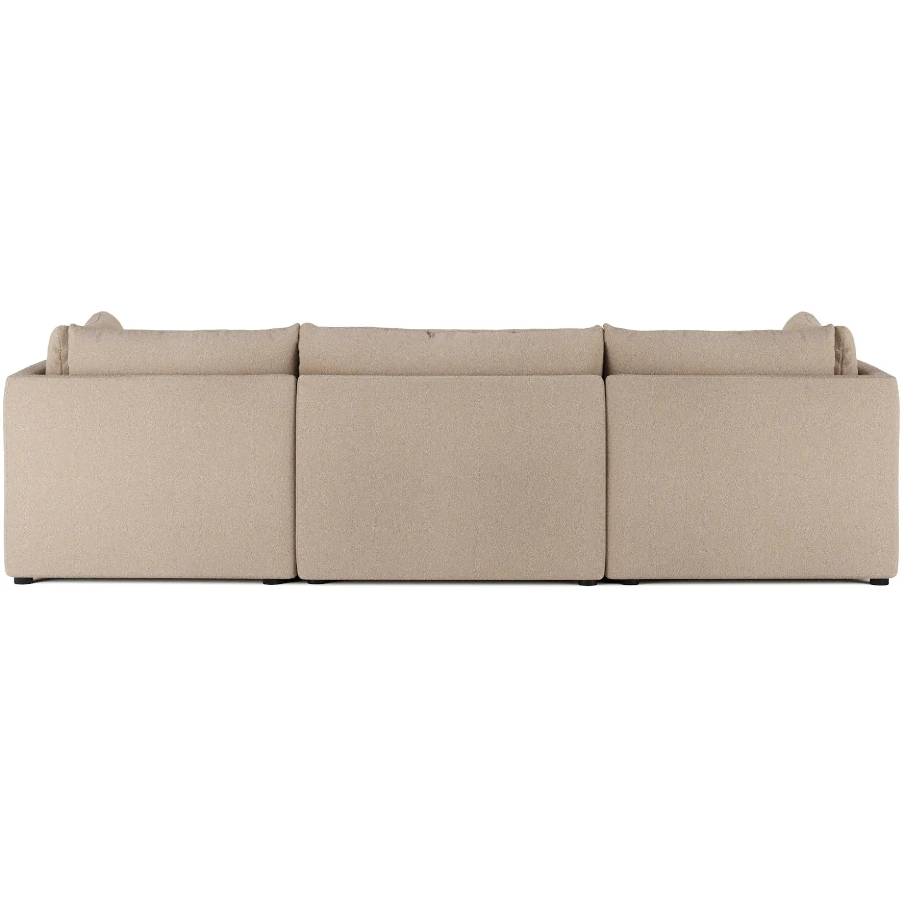 Leigh 121.5" Modular Open Pit Sectional - Sandstone Wool Bouclé