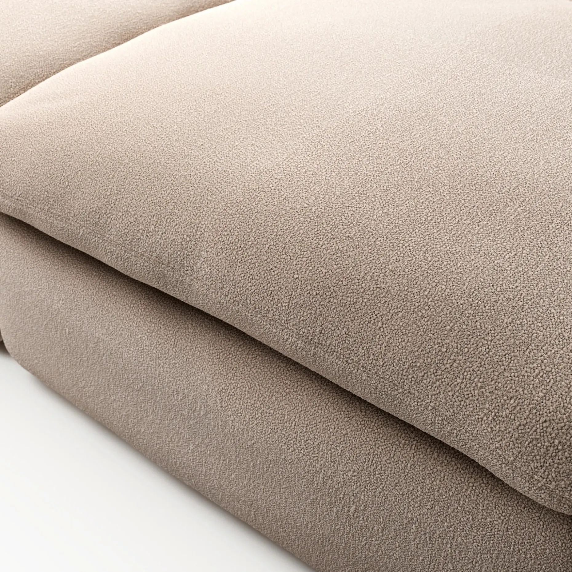 Leigh 121.5" Modular Open Pit Sectional - Sandstone Wool Bouclé