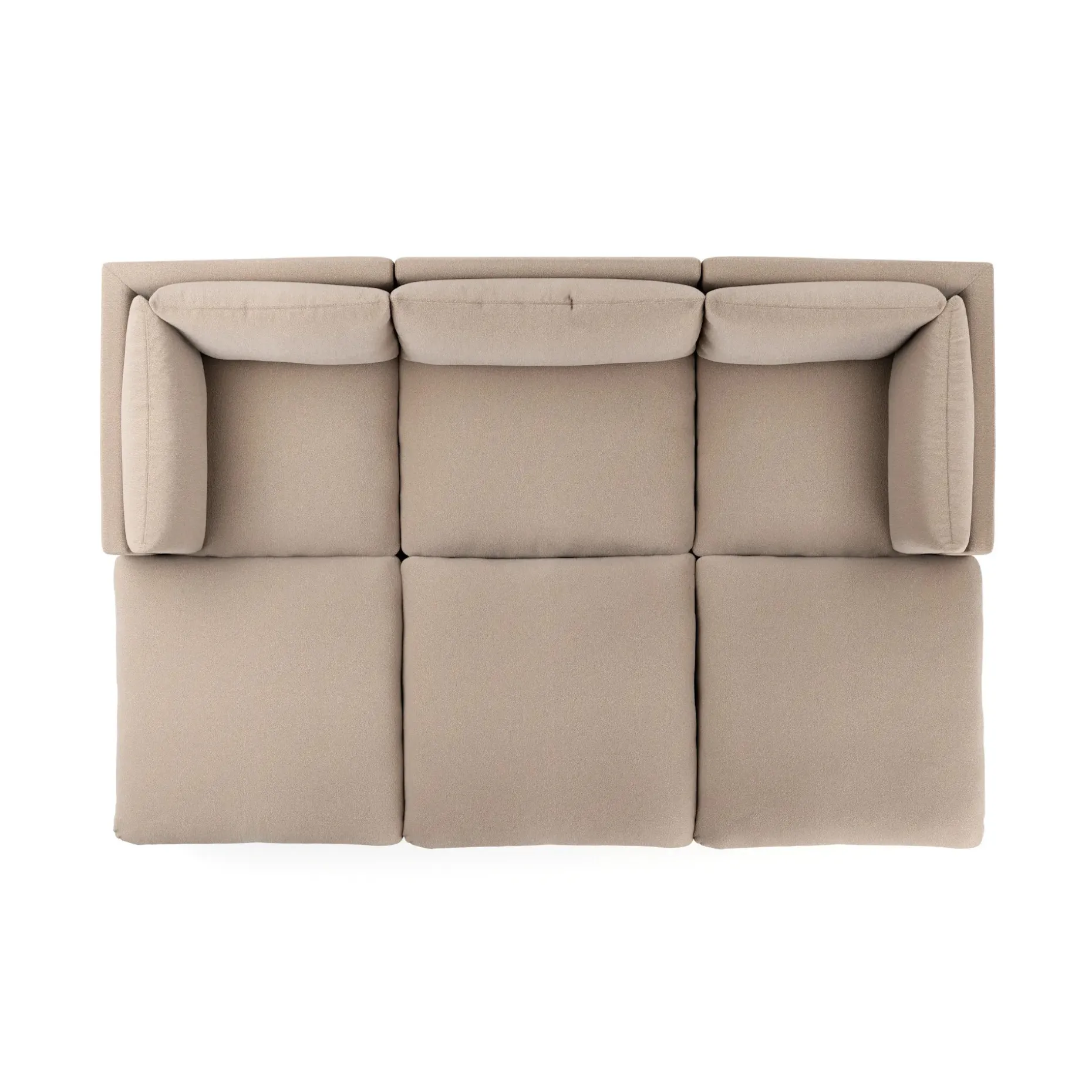 Leigh 121.5" Modular Open Pit Sectional - Sandstone Wool Bouclé