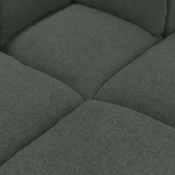 Leigh 121.5" Modular Open Pit Sectional - Green Wool Bouclé