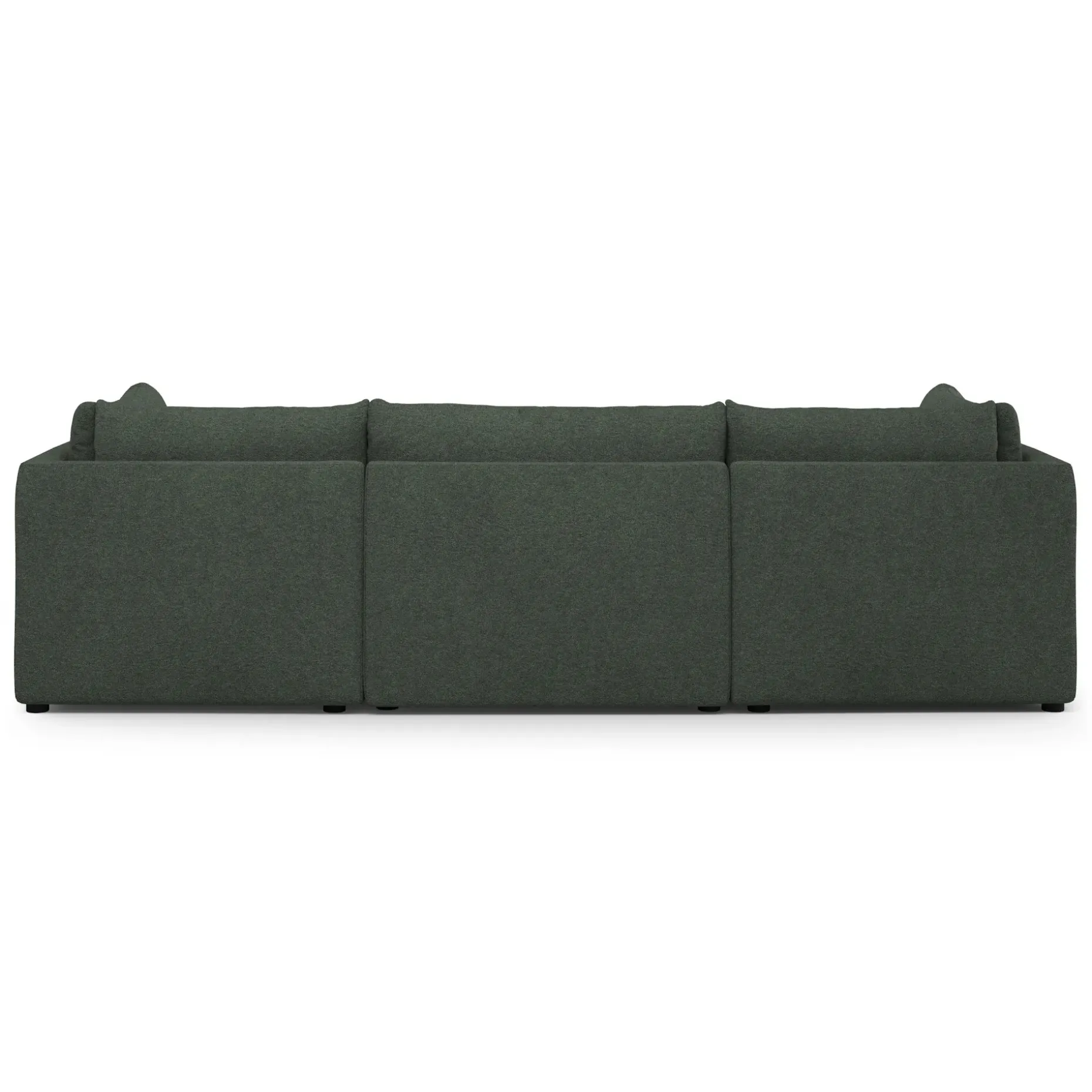 Leigh 121.5" Modular Open Pit Sectional - Green Wool Bouclé