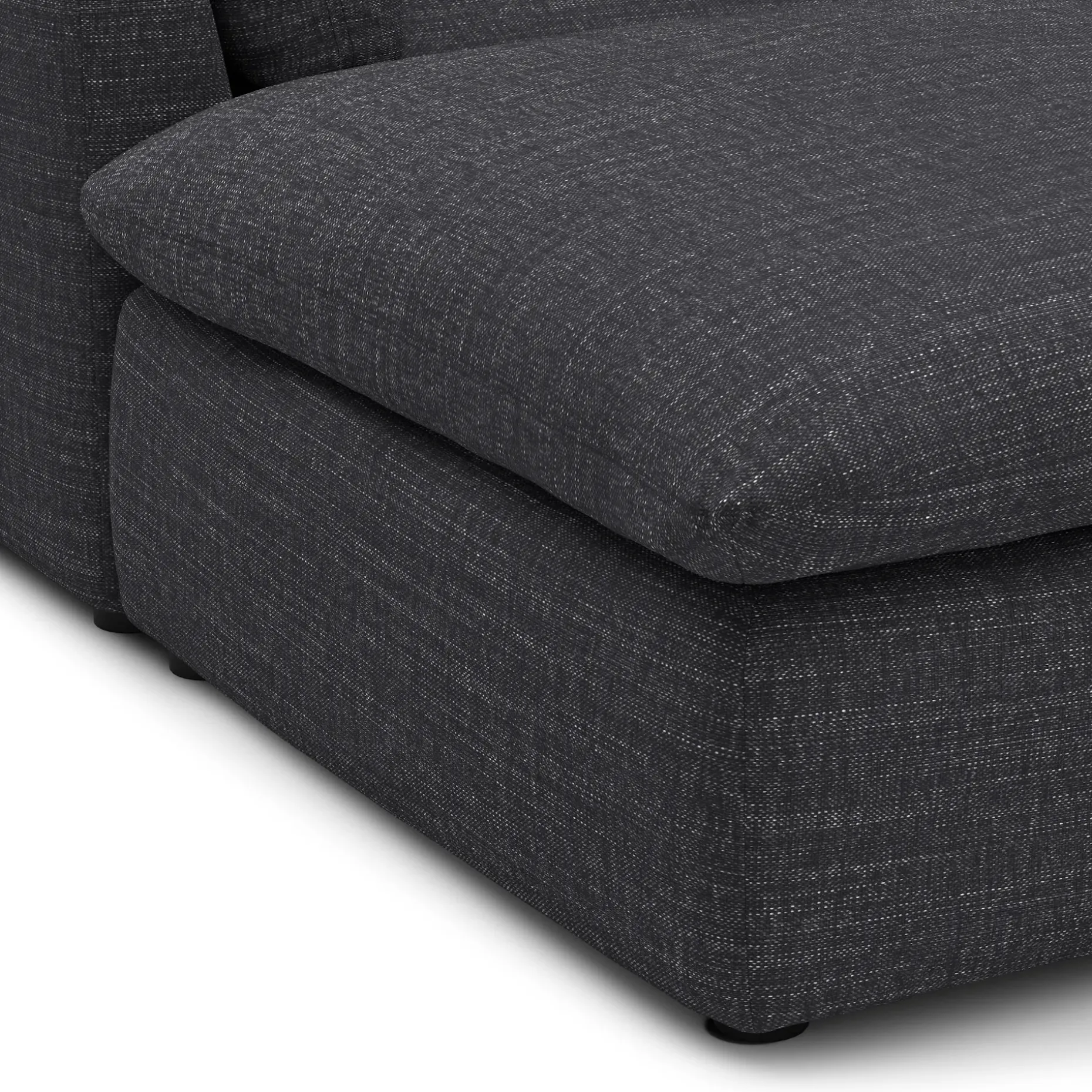 Leigh 121.5" Modular Open Pit Sectional - Napa Charcoal