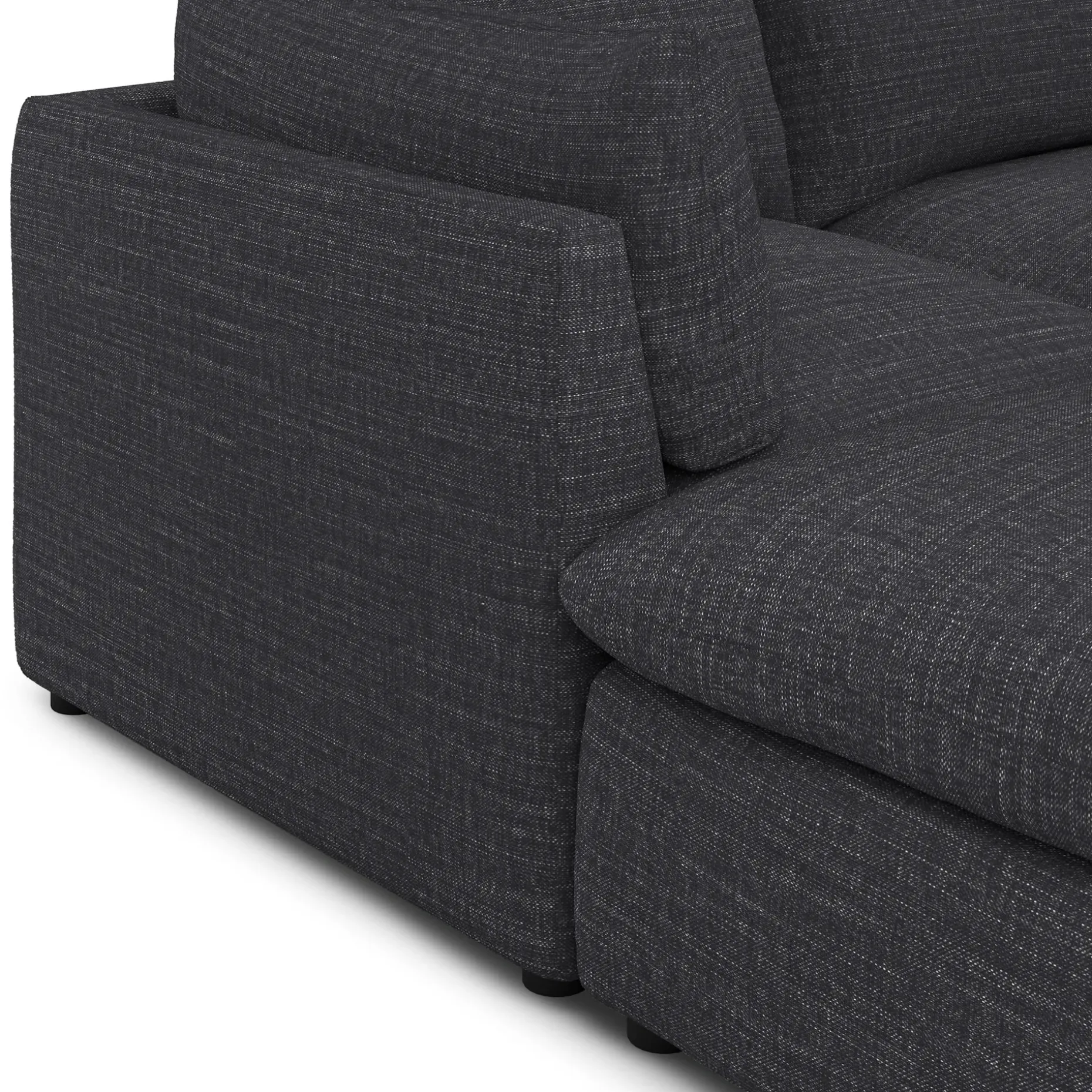 Leigh 121.5" Modular Open Pit Sectional - Napa Charcoal