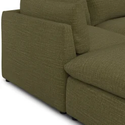 Leigh 121.5" Modular Open Pit Sectional - Napa Moss