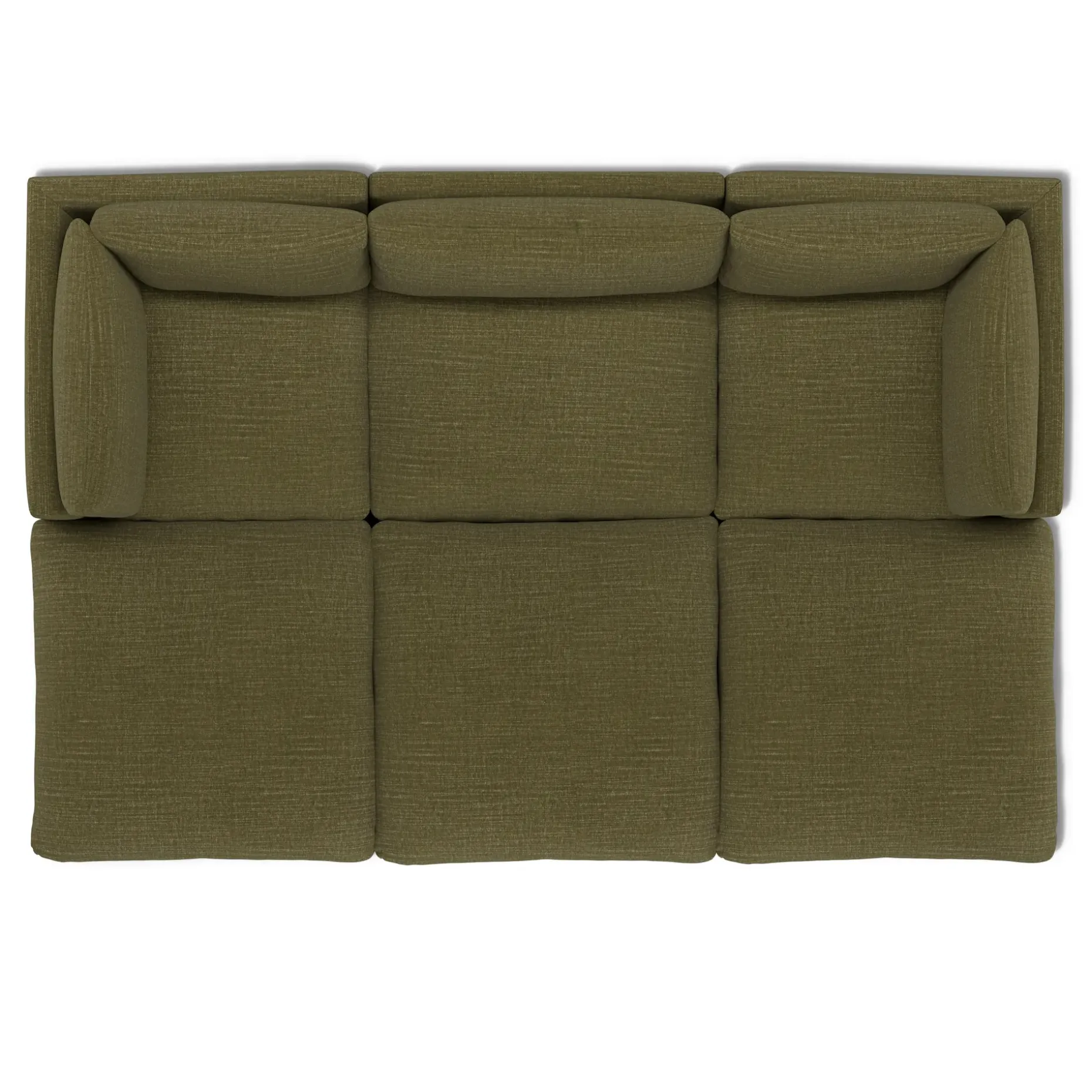 Leigh 121.5" Modular Open Pit Sectional - Napa Moss