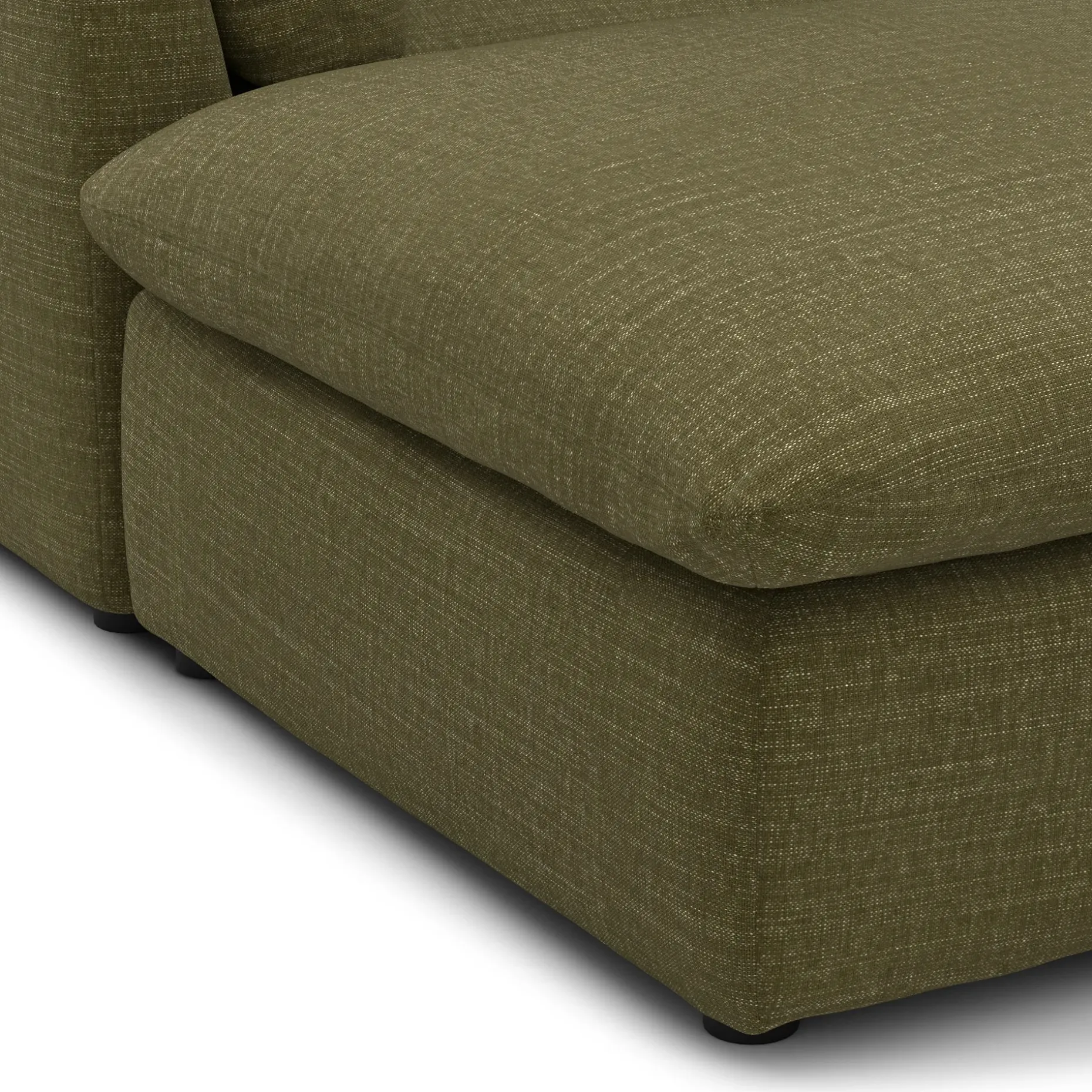 Leigh 121.5" Modular Open Pit Sectional - Napa Moss