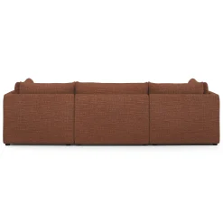 Leigh 121.5" Modular Open Pit Sectional - Napa Rust