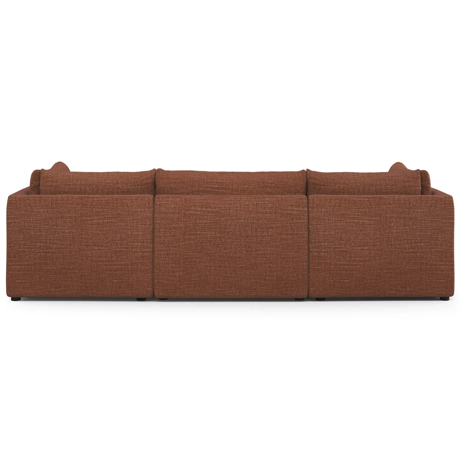 Leigh 121.5" Modular Open Pit Sectional - Napa Rust