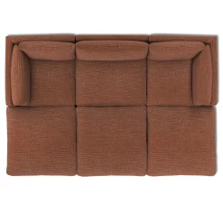 Leigh 121.5" Modular Open Pit Sectional - Napa Rust