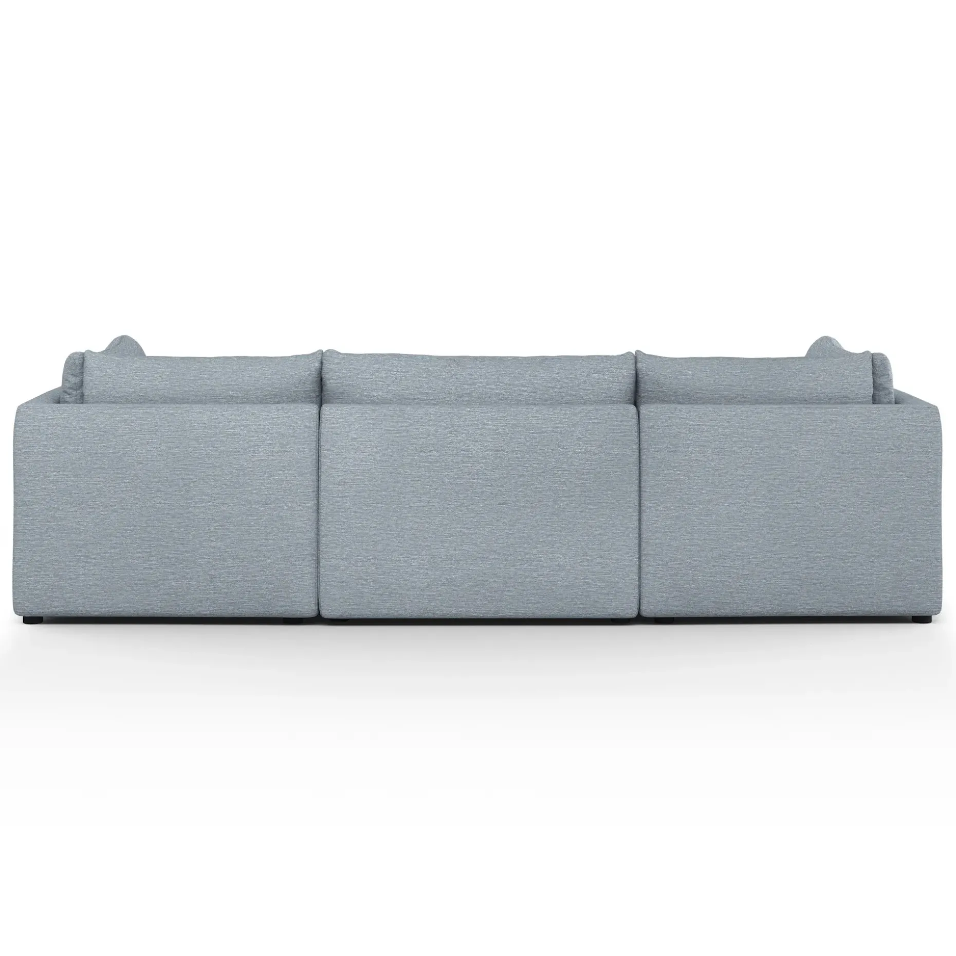 Leigh 121.5" Modular Open Pit Sectional - Silver Light Blue