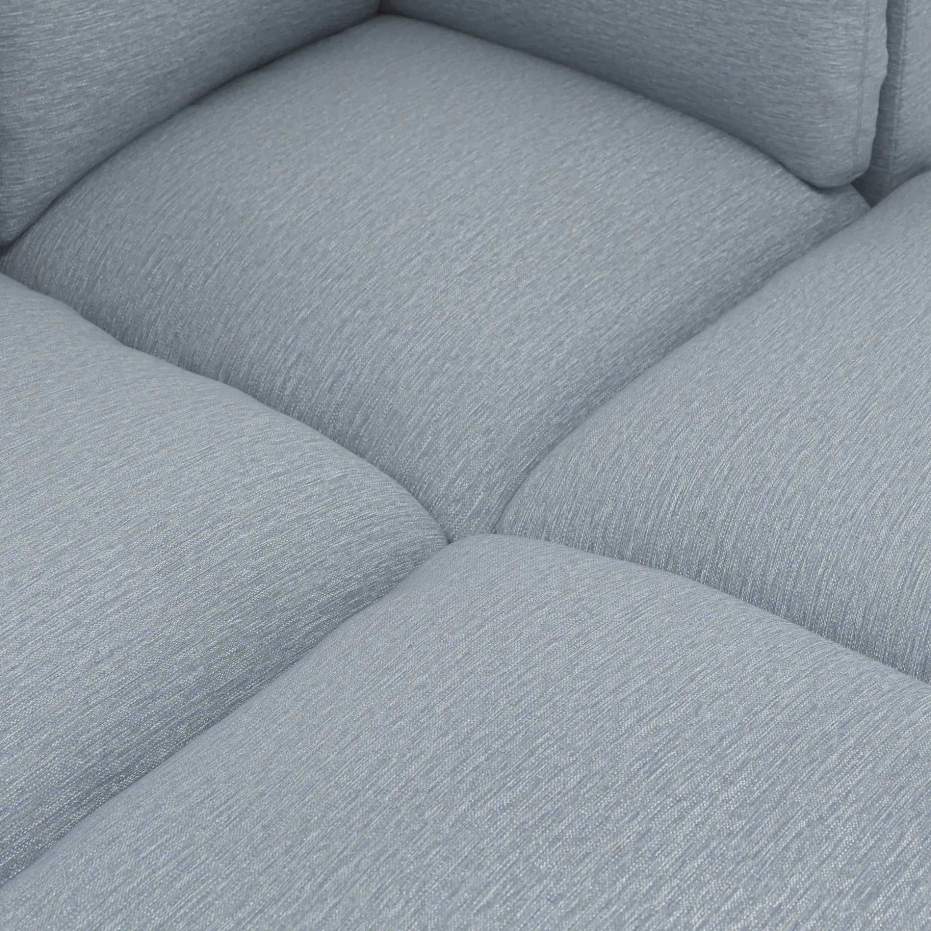 Leigh 121.5" Modular Open Pit Sectional - Silver Light Blue