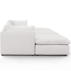 Leigh 121.5" Modular Open Pit Sectional - Silver Ivory