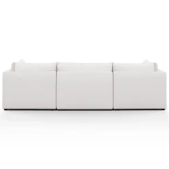 Leigh 121.5" Modular Open Pit Sectional - Silver Ivory