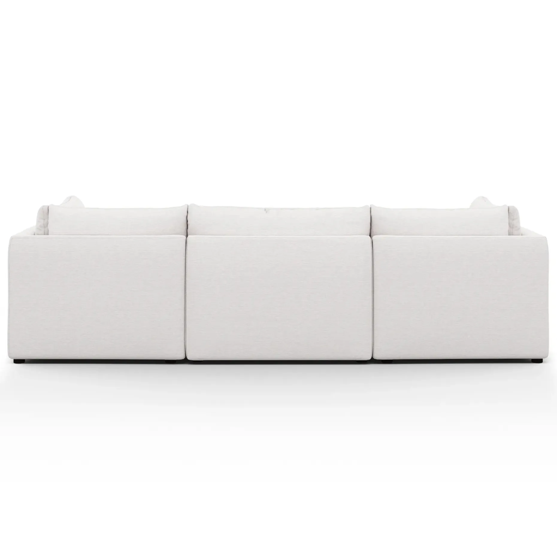 Leigh 121.5" Modular Open Pit Sectional - Silver Ivory