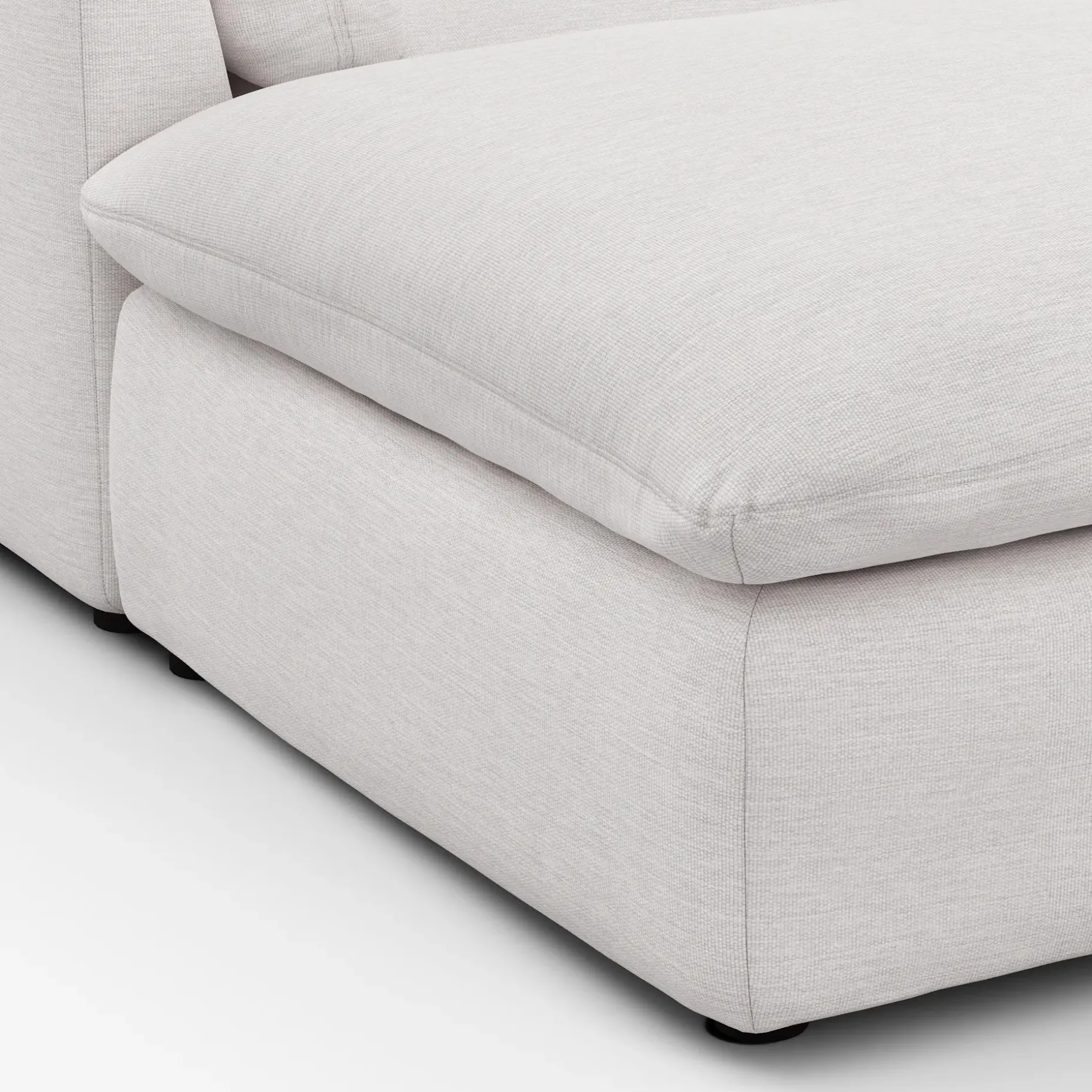 Leigh 121.5" Modular Open Pit Sectional - Silver Ivory