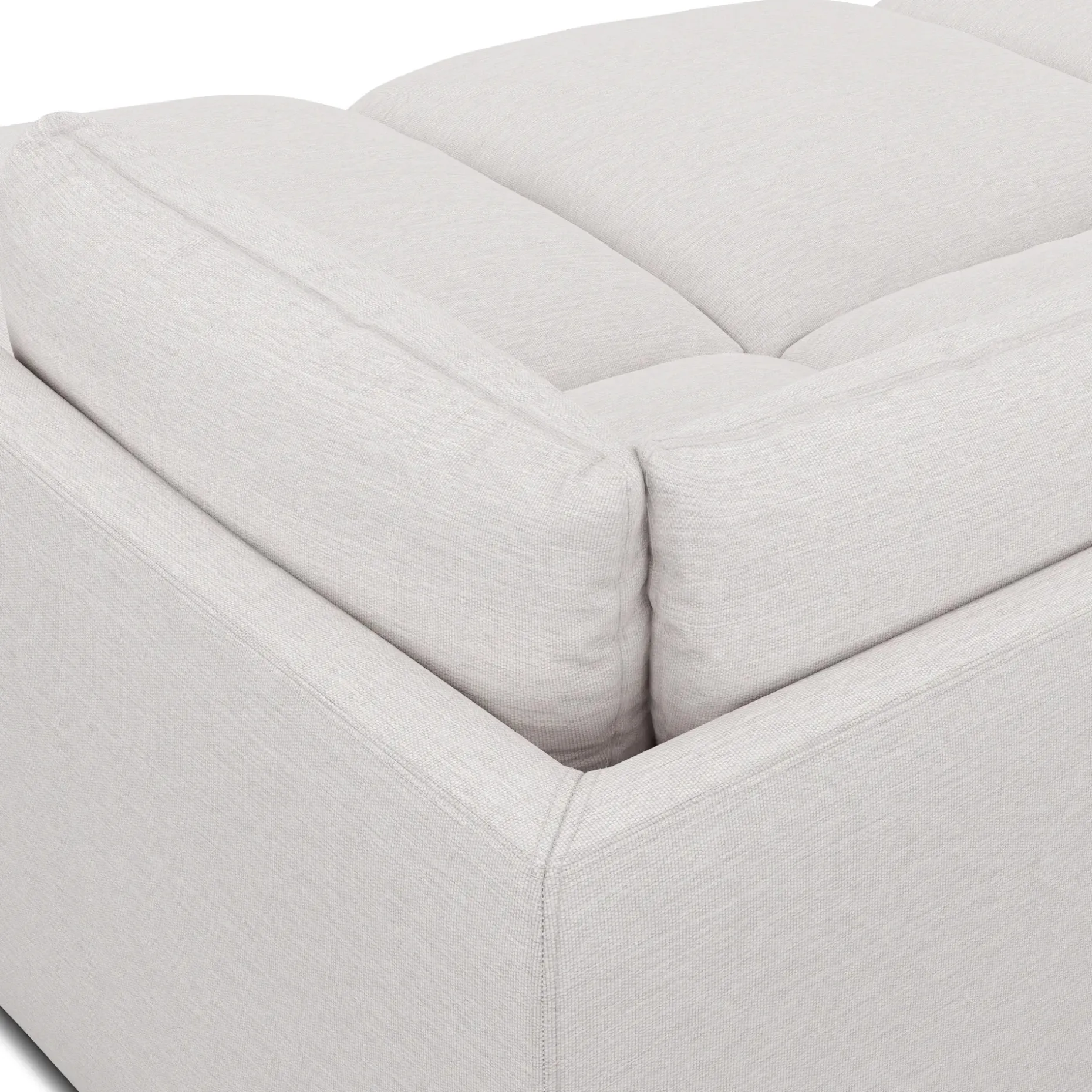 Leigh 121.5" Modular Open Pit Sectional - Silver Ivory