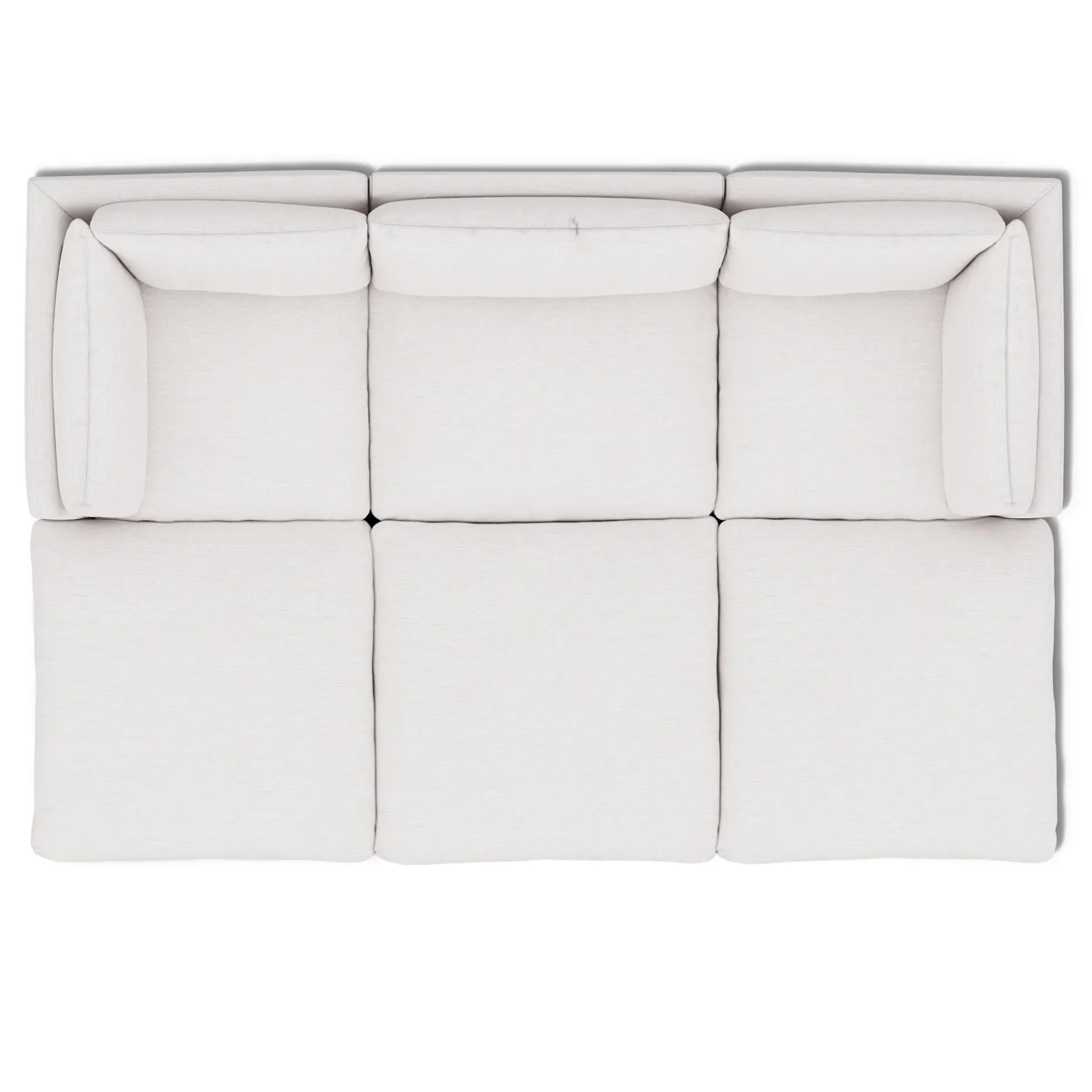 Leigh 121.5" Modular Open Pit Sectional - Silver Ivory