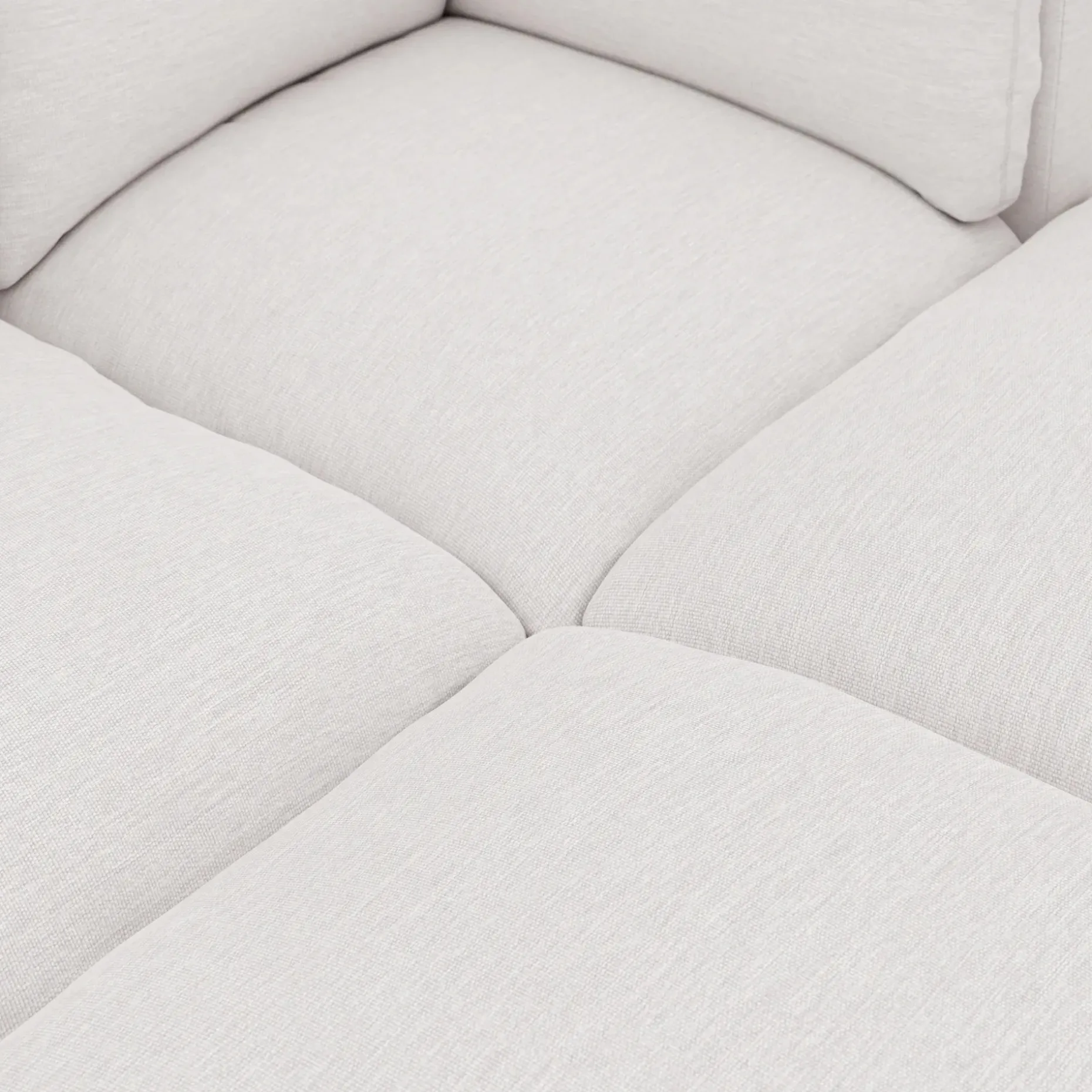 Leigh 121.5" Modular Open Pit Sectional - Silver Ivory