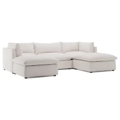 Leigh 121.5" Modular 3-Seater U-Shaped Sectional - Napa White
