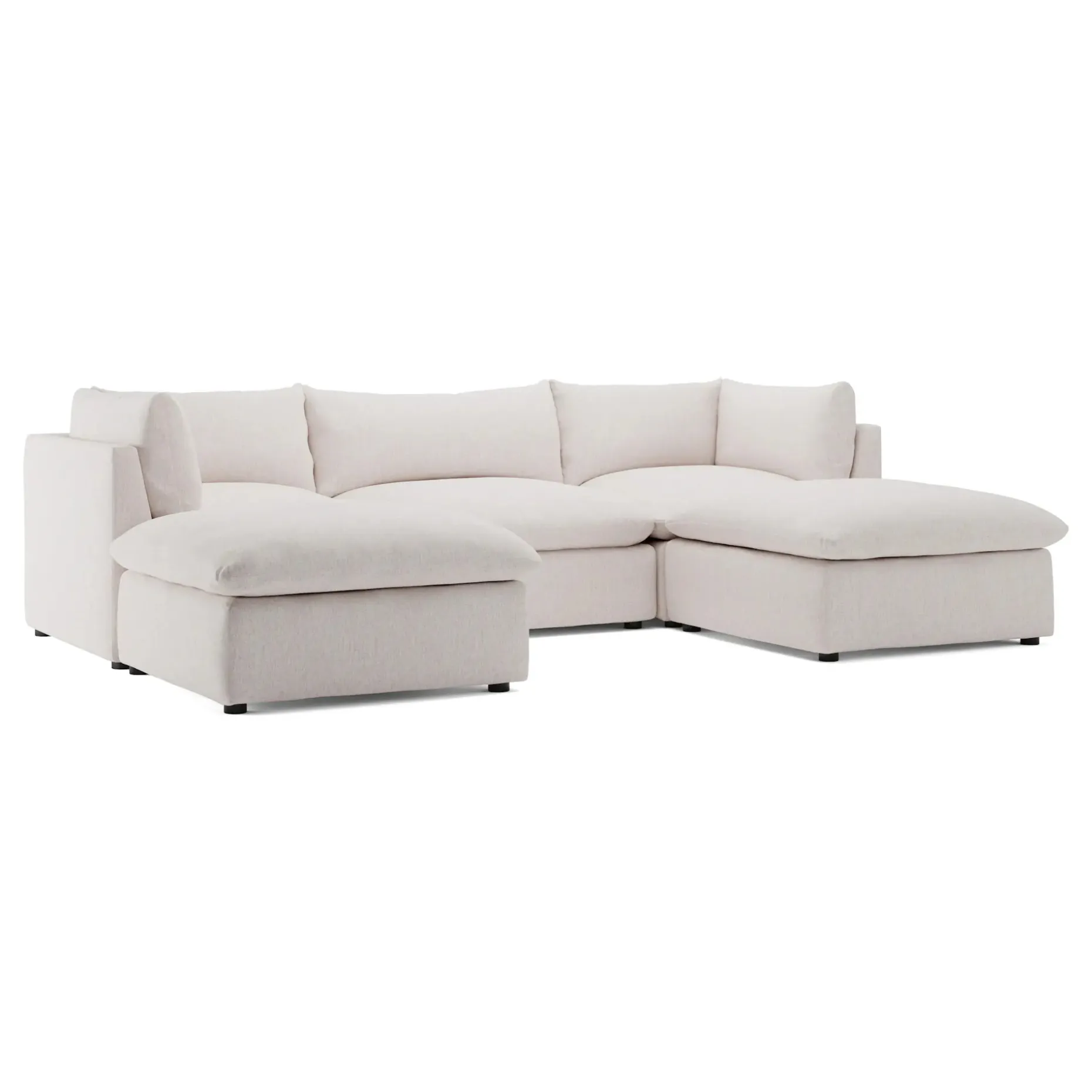 Leigh 121.5" Modular 3-Seater U-Shaped Sectional - Napa White