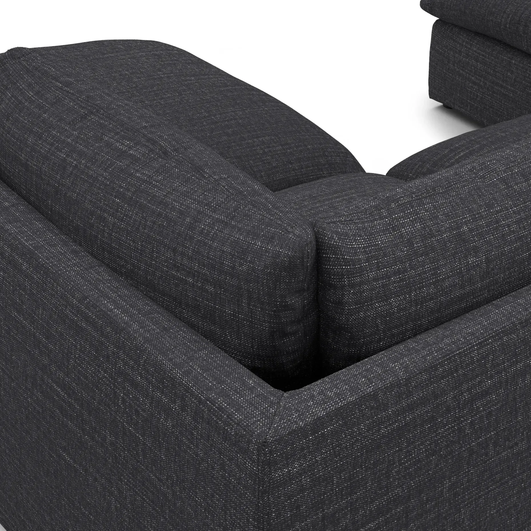 Leigh 121.5" Modular 3-Seater U-Shaped Sectional - Napa Charcoal