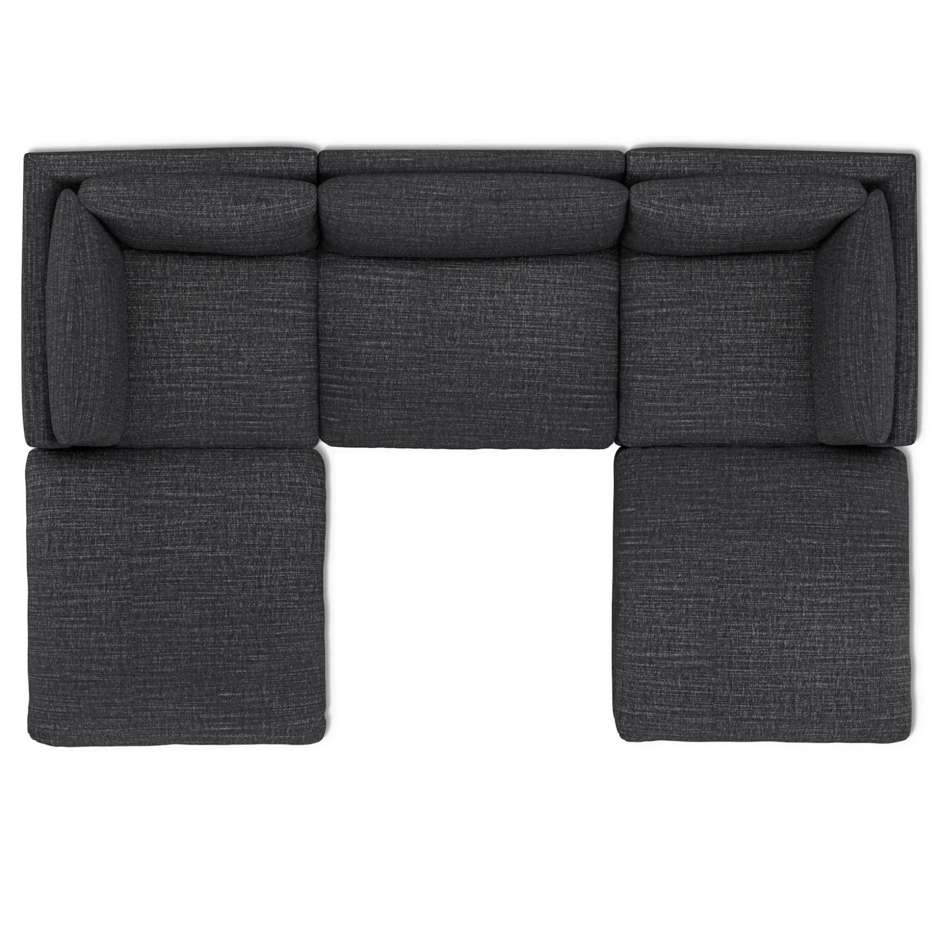 Leigh 121.5" Modular 3-Seater U-Shaped Sectional - Napa Charcoal